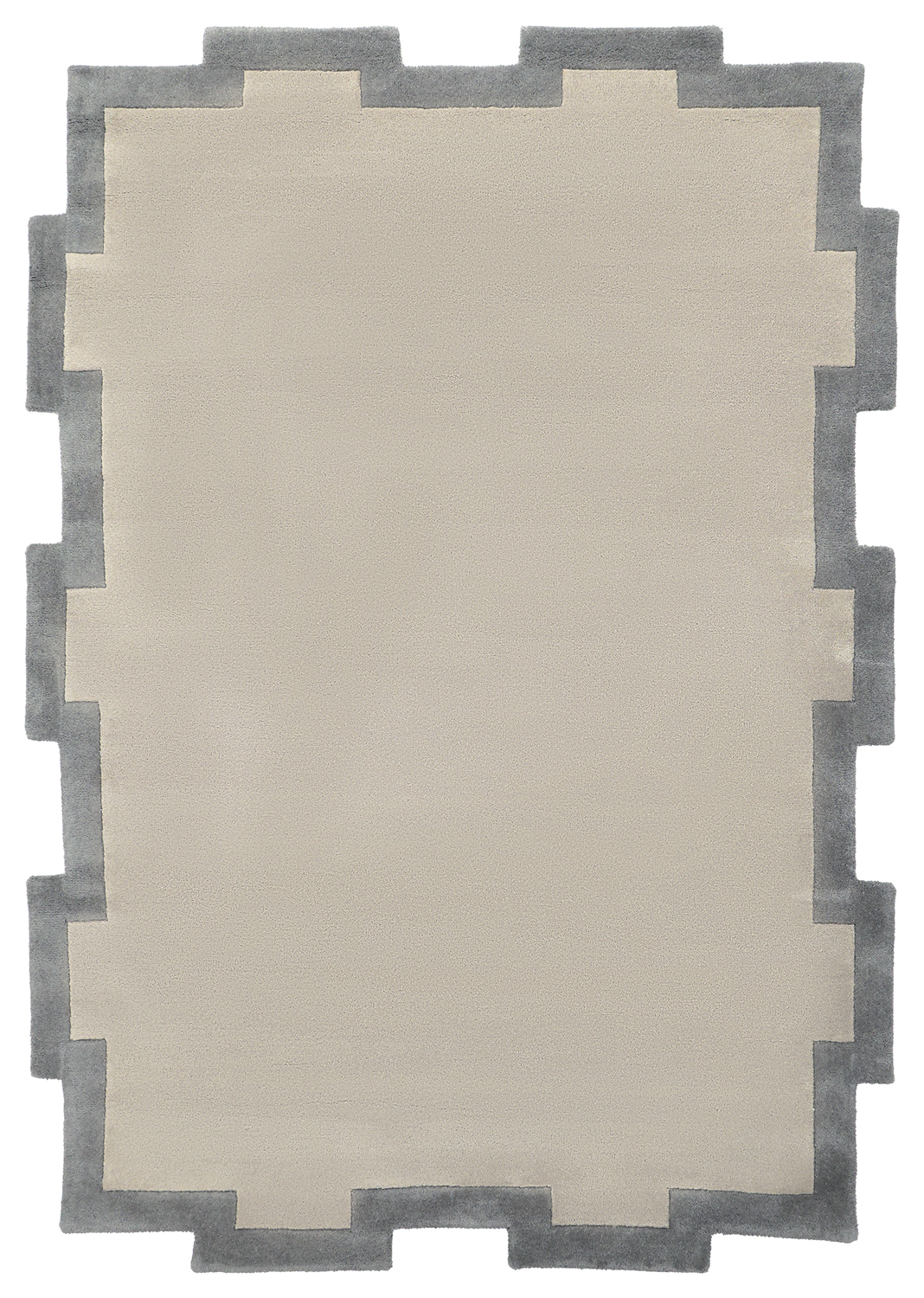 Ullmatta - Agra Hand Tufted Wool Premium (grå) (Storlek: 240 x 340 cm)