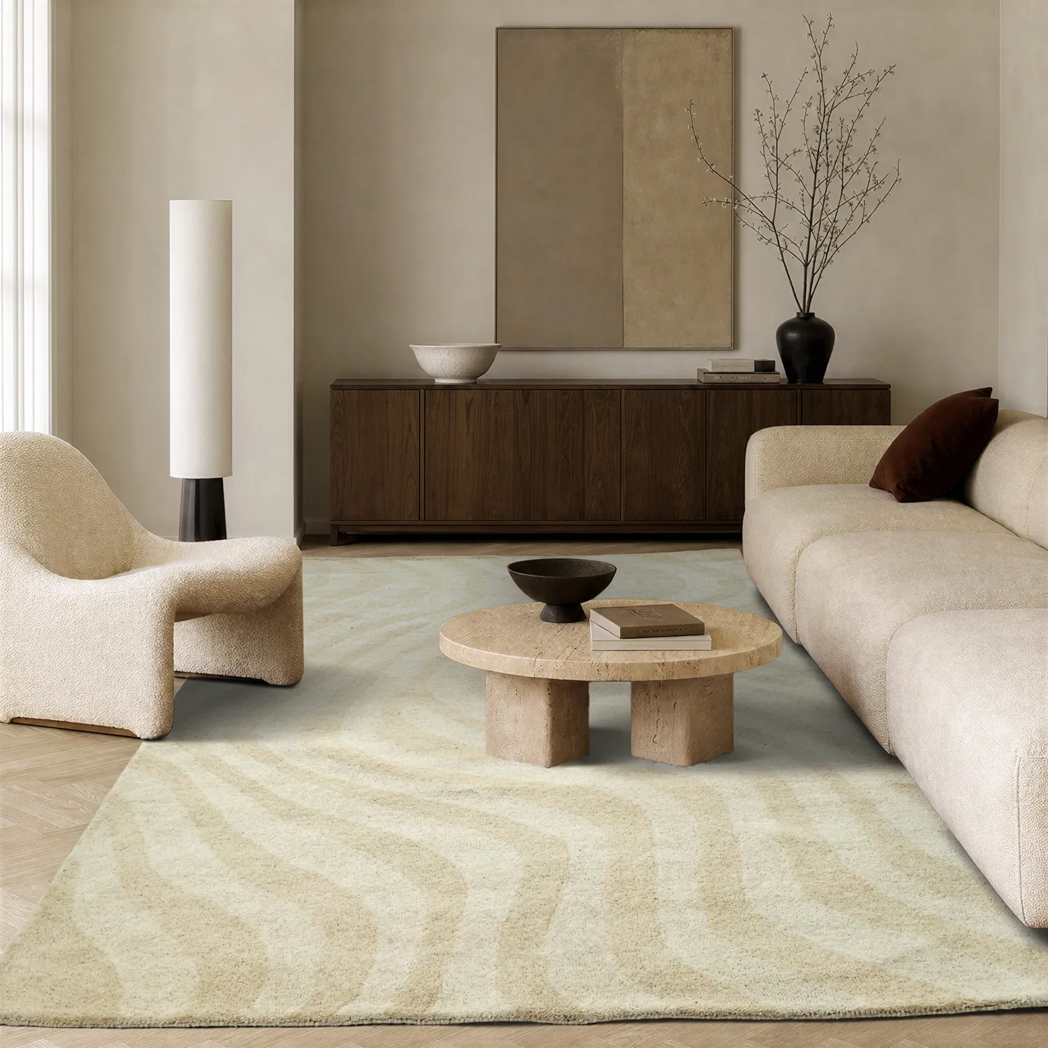 Ullmatta - Aiz Hand Tufted Wool Premium (grå)
