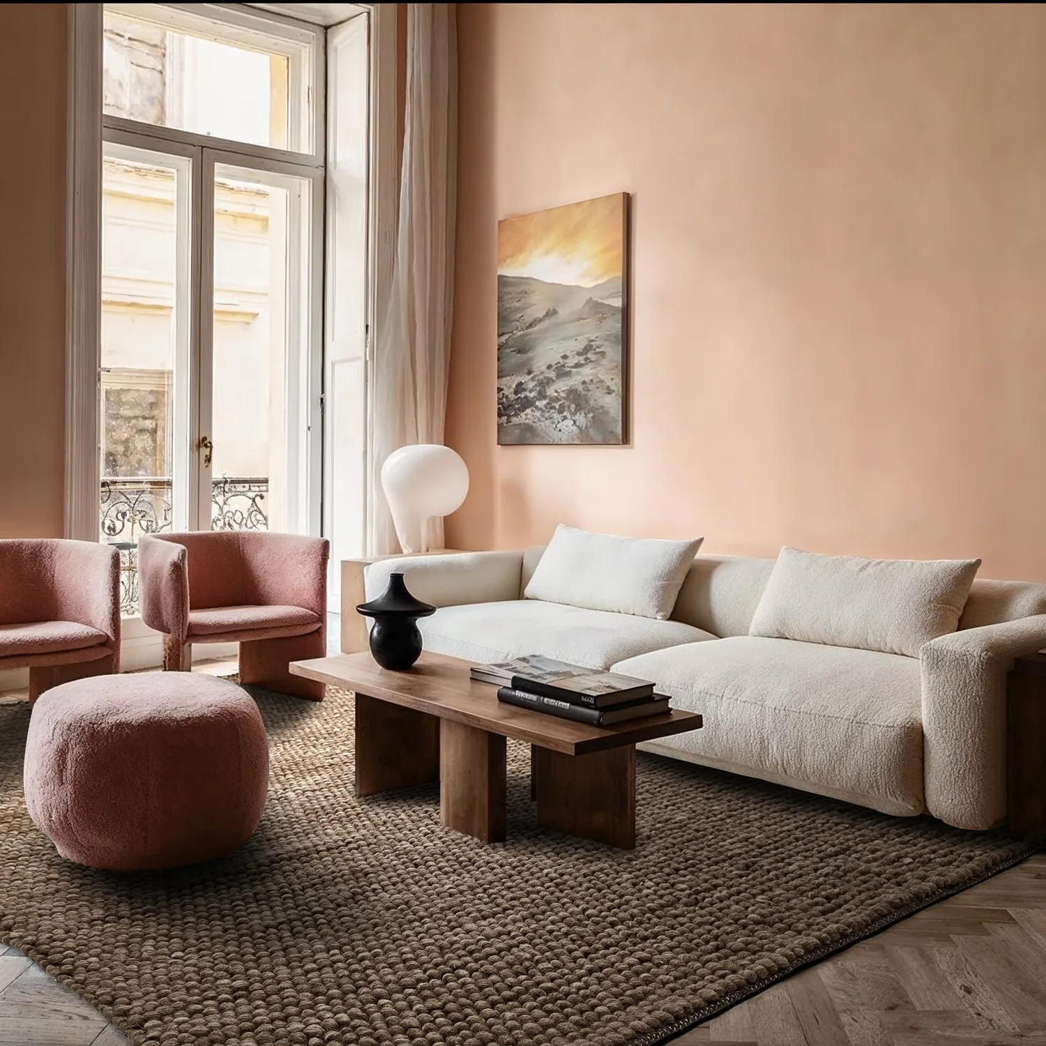 Ullmatta - Avafors Wool Bubble (brun/beige)