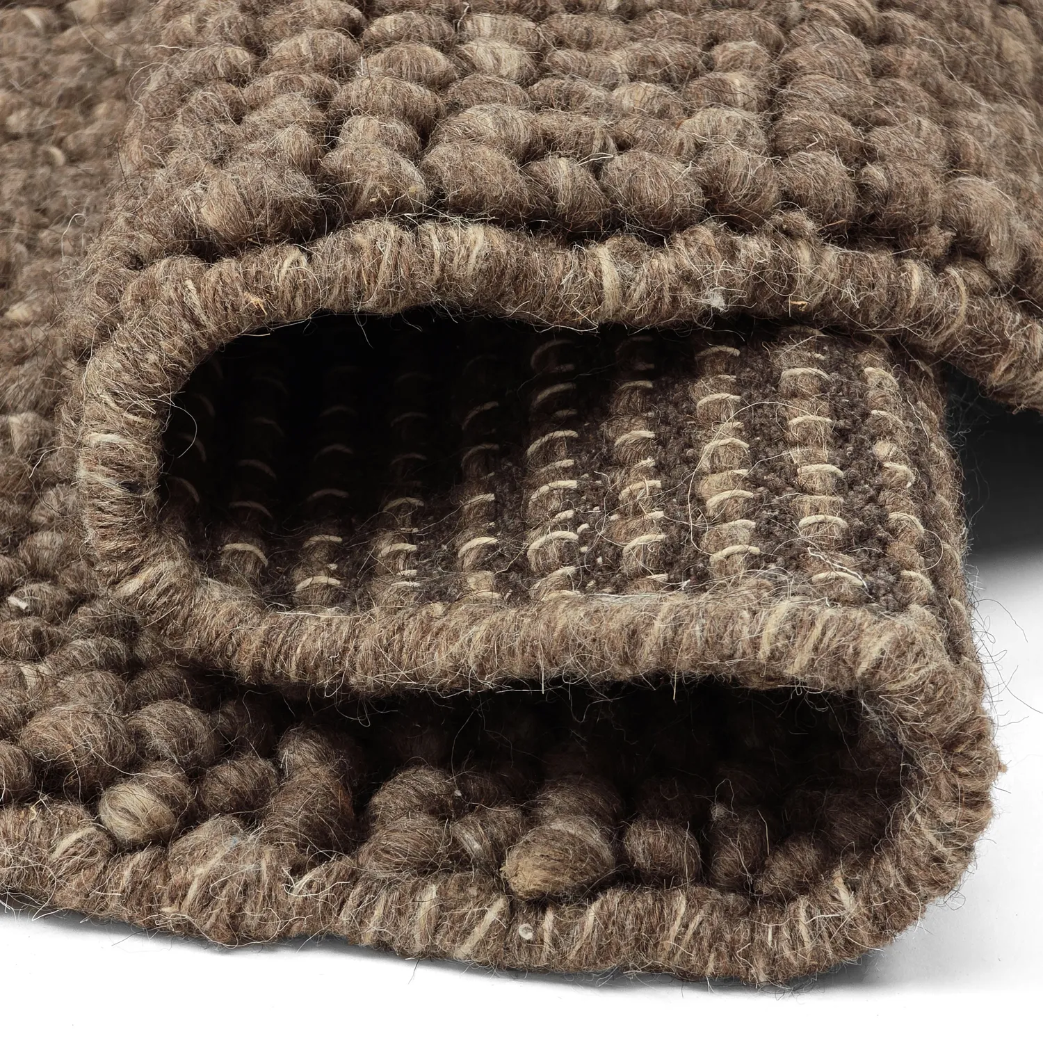 Rund matta - Avafors Wool Bubble (brun/beige)