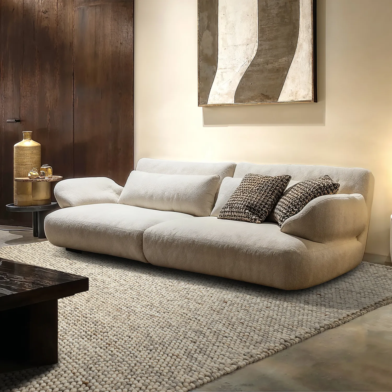 Ullmatta - Avafors Wool Bubble (grå/beige)