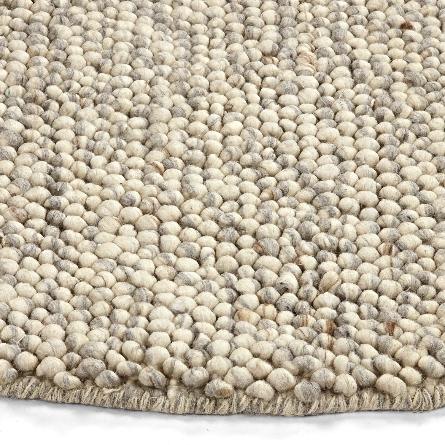 Rund matta - Avafors Wool Bubble (grå/beige)
