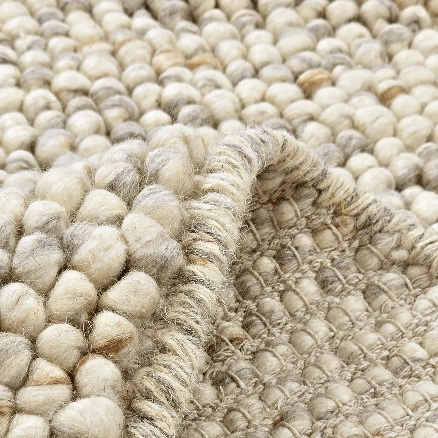 Rund matta - Avafors Wool Bubble (grå/beige)