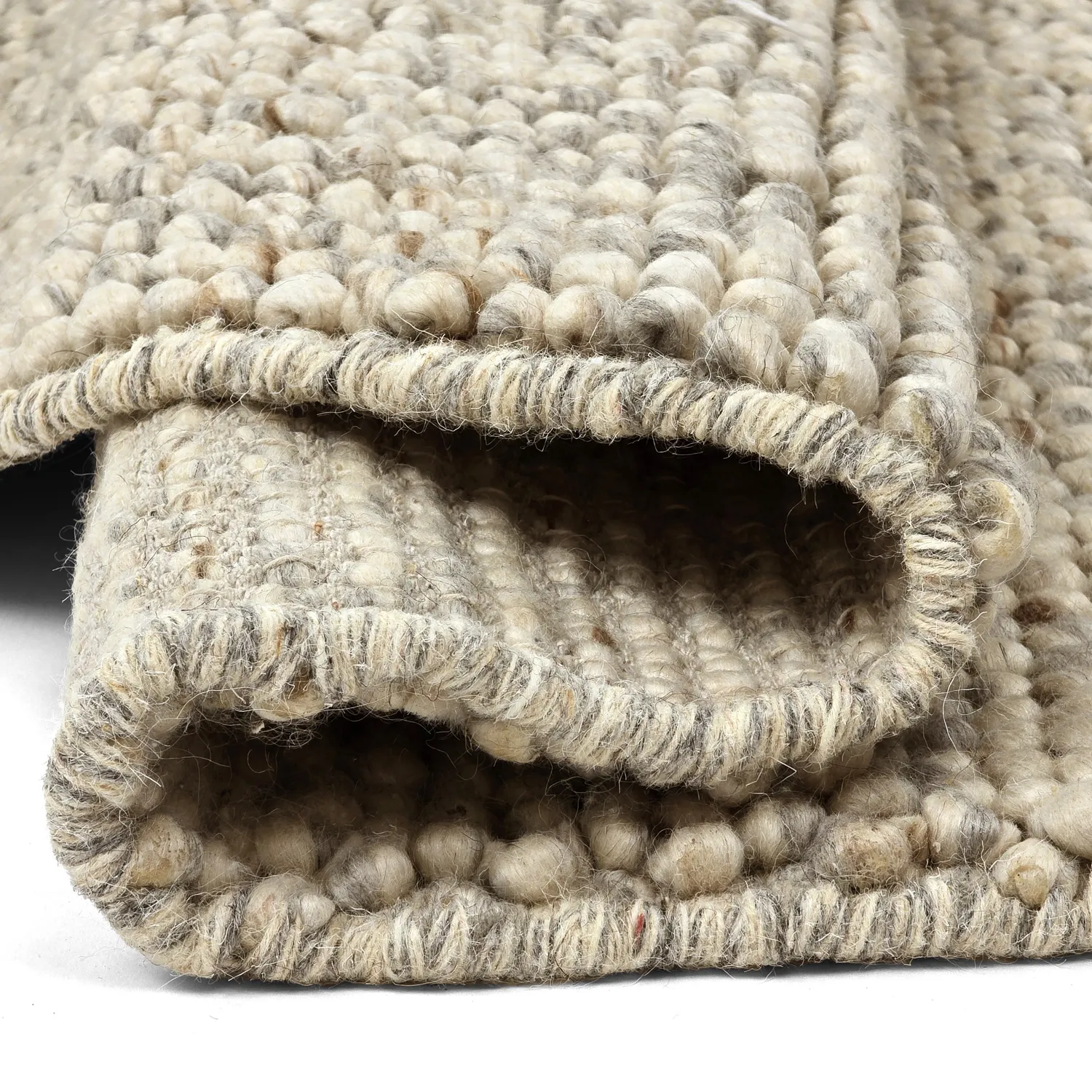Rund matta - Avafors Wool Bubble (grå/beige)