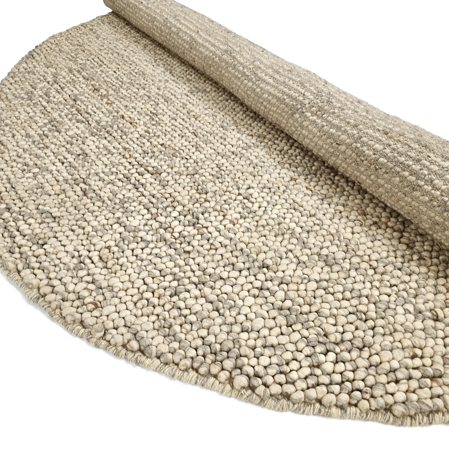 Rund matta - Avafors Wool Bubble (grå/beige)