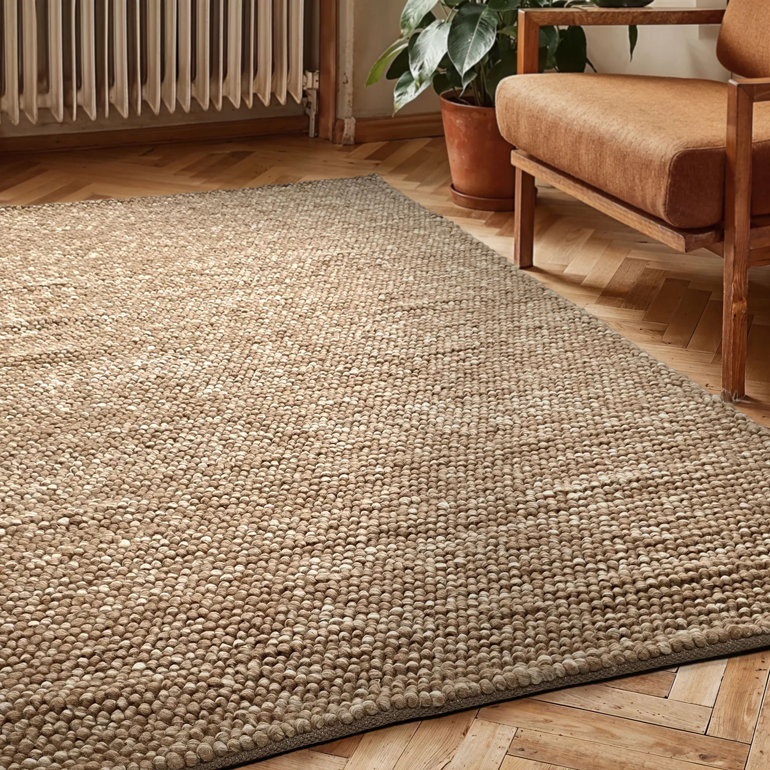 Ullmatta - Avafors Wool Bubble (ljusbrun/vit)
