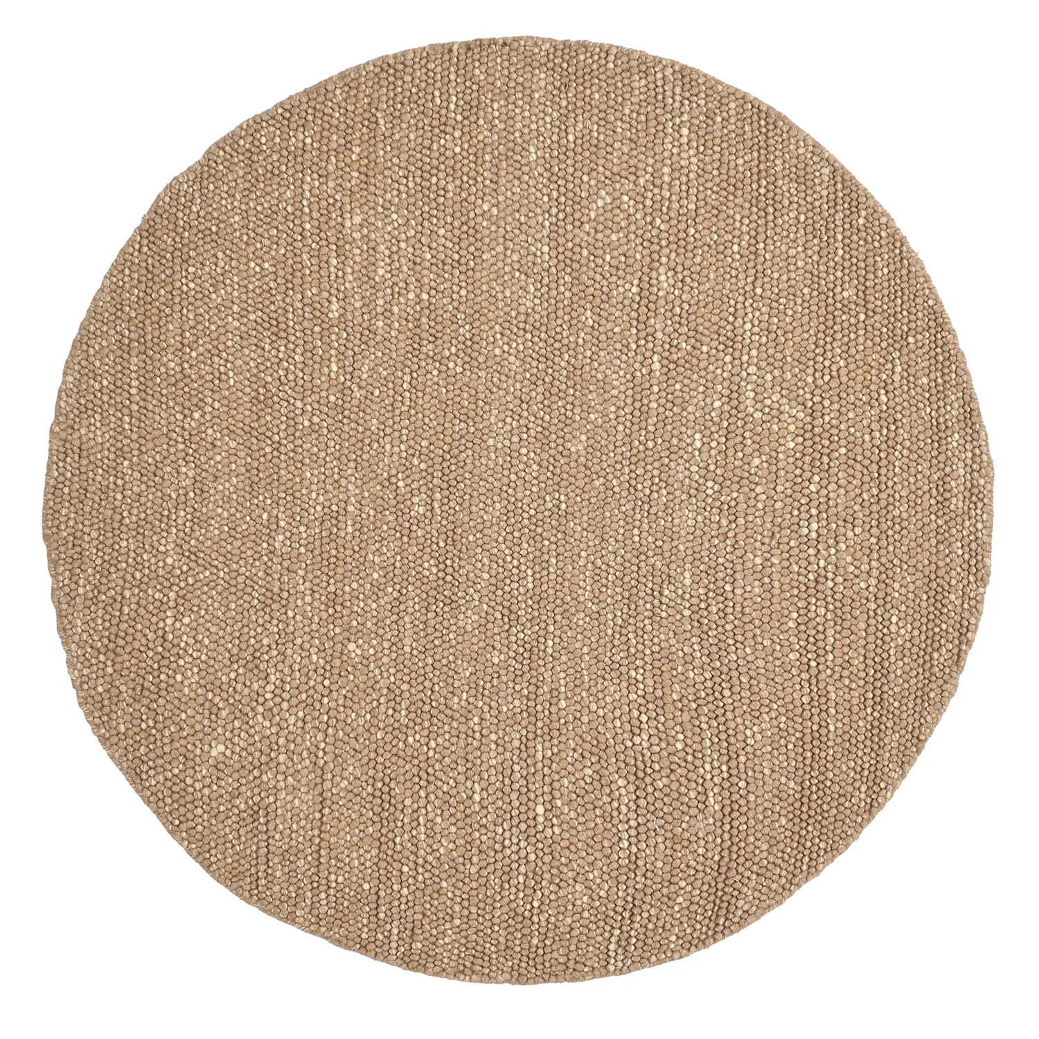 Rund matta - Avafors Wool Bubble (ljusbrun/vit)