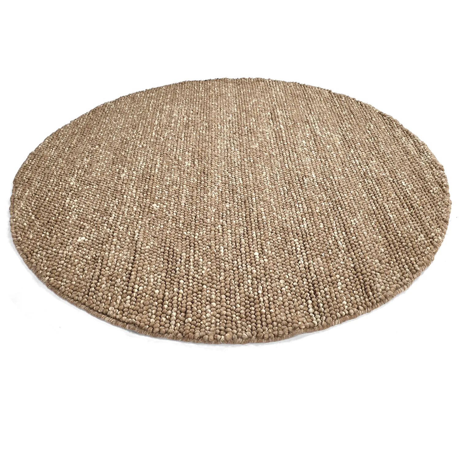 Rund matta - Avafors Wool Bubble (ljusbrun/vit)