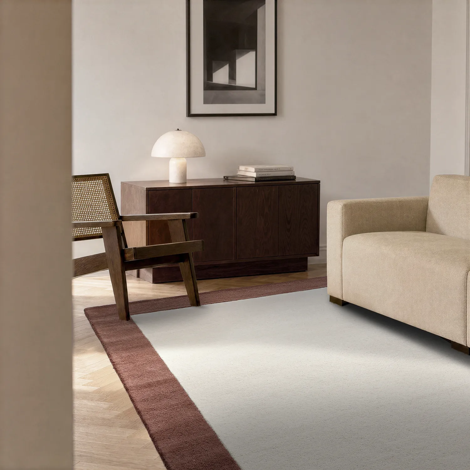 Ullmatta - Gaya Hand Tufted Wool Premium (creme/brun)