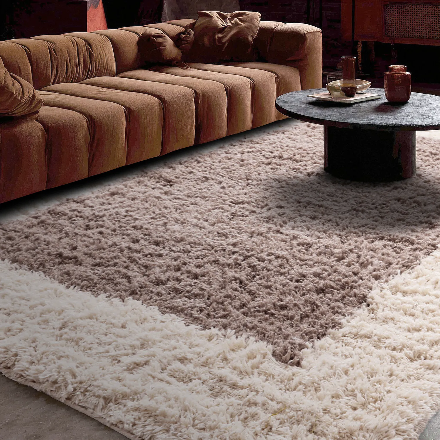 Ullmatta - Khenifra Handknot Wool Premium (taupe/creme)
