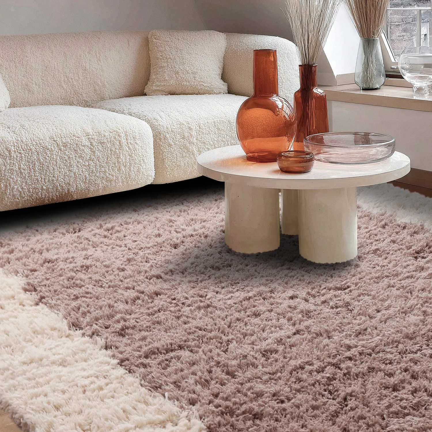 Ullmatta - Khenifra Handknot Wool Premium (taupe/creme)