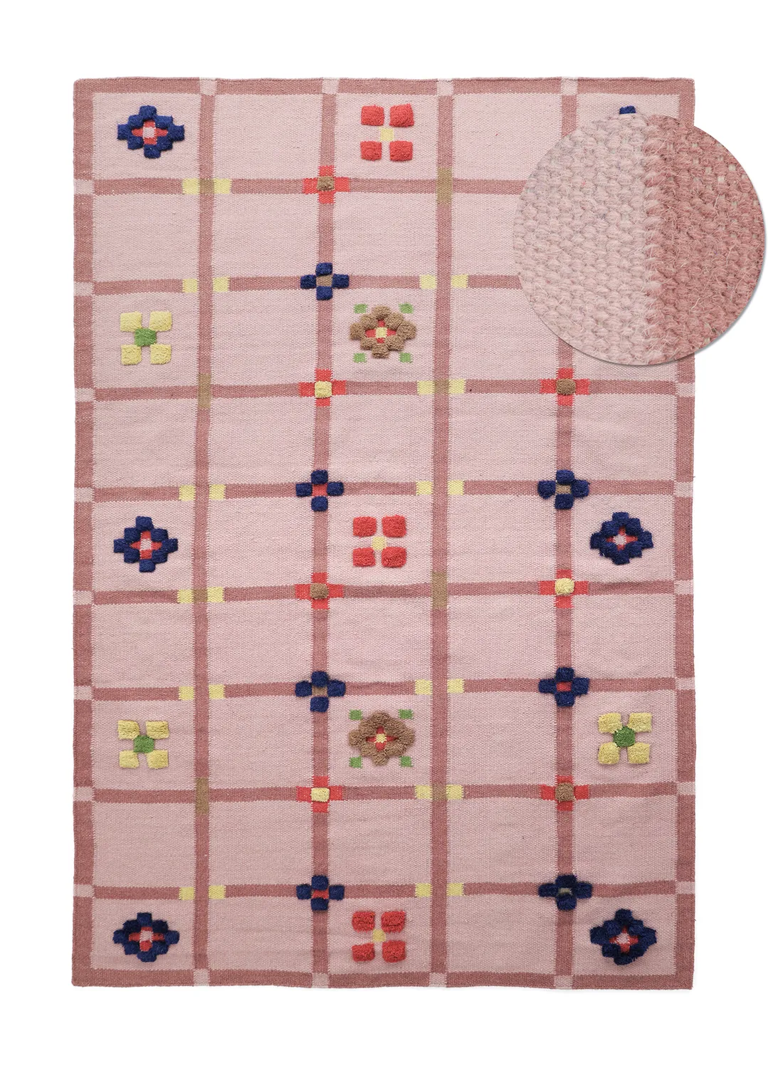 Ullmatta - Lausanne Flatweave Tufted Premium (rosa)