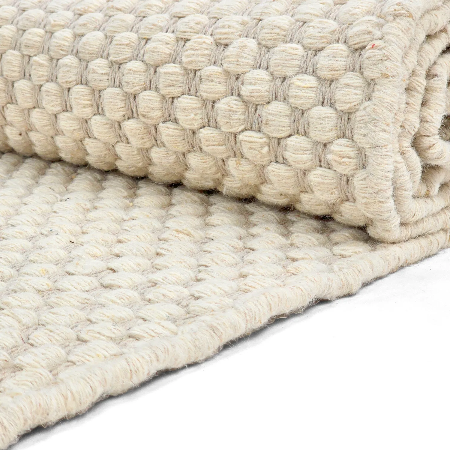 Ullmatta - Ovelia (beige/vit)