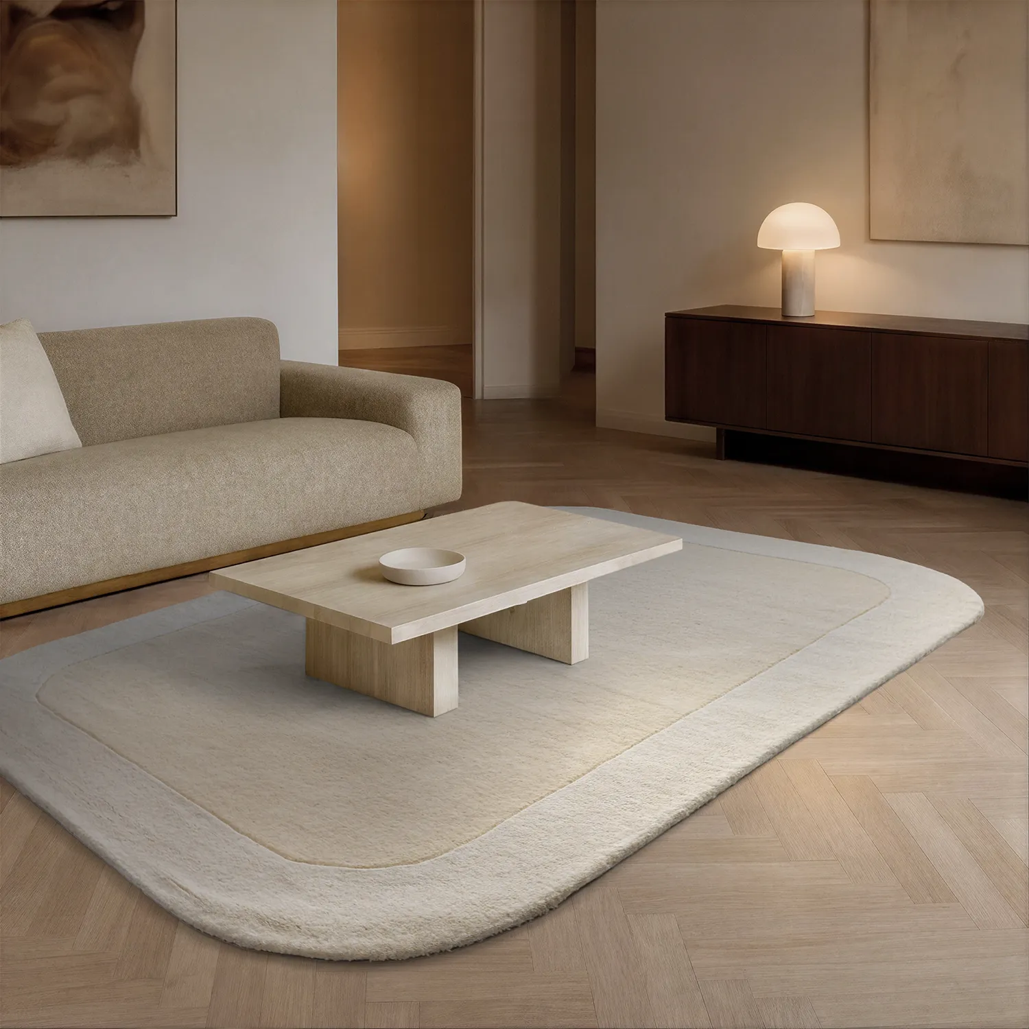 Ullmatta - Puri Hand Tufted Wool Premium (creme/vit)