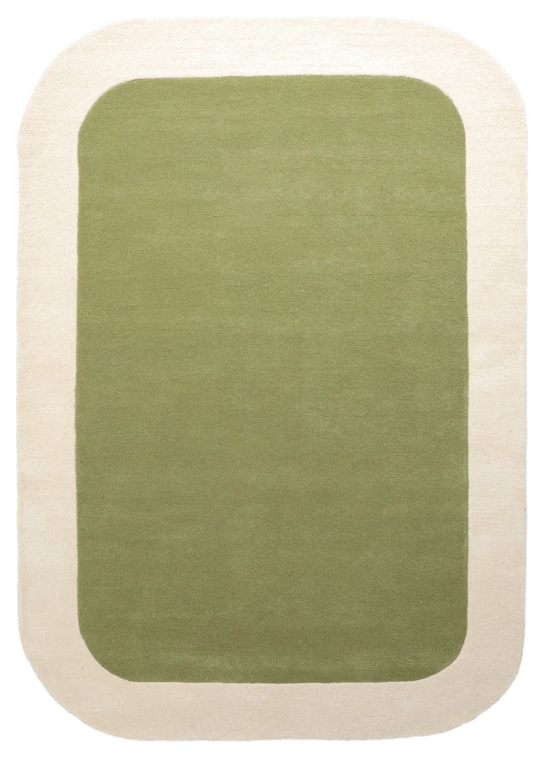 Ullmatta - Puri Hand Tufted Wool Premium (grön/creme)