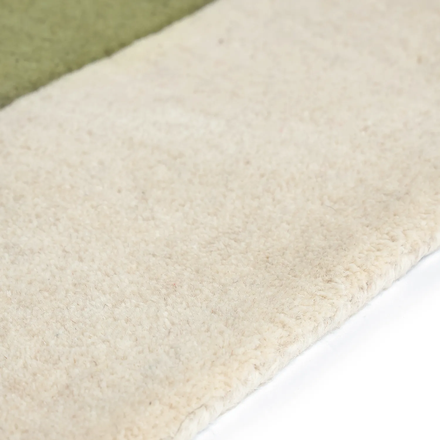 Ullmatta - Puri Hand Tufted Wool Premium (grön/creme)