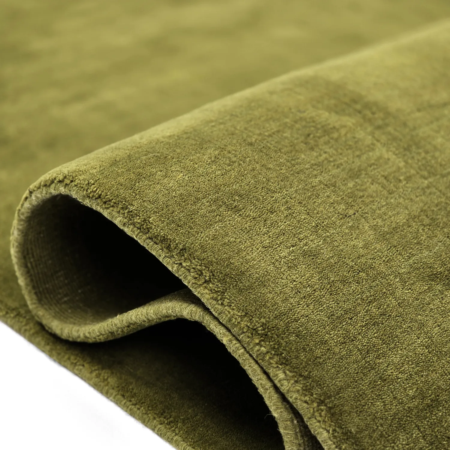 Ullmatta - Rozel Handloom Wool Premium (mossgrön)