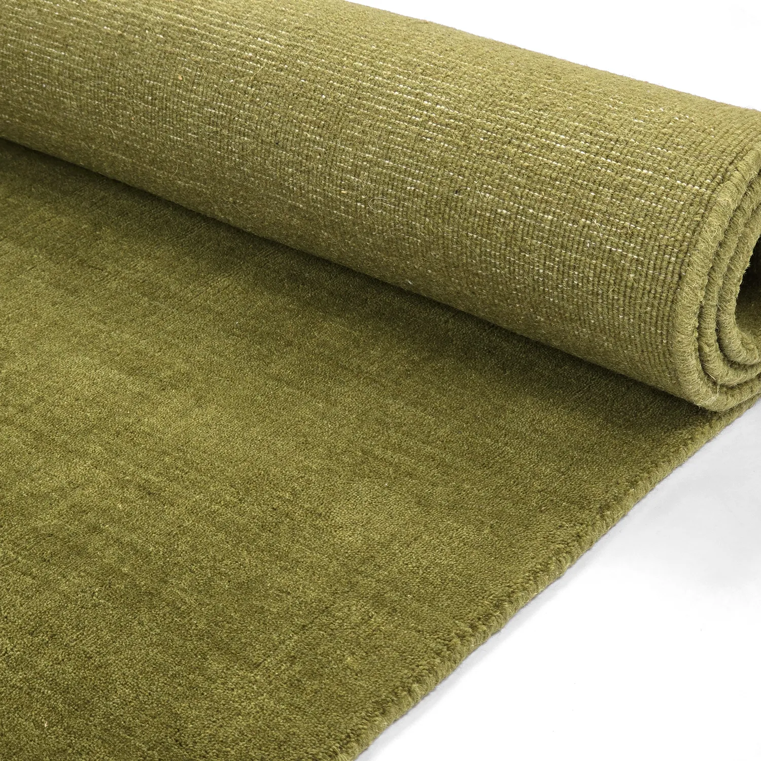 Ullmatta - Rozel Handloom Wool Premium (mossgrön)