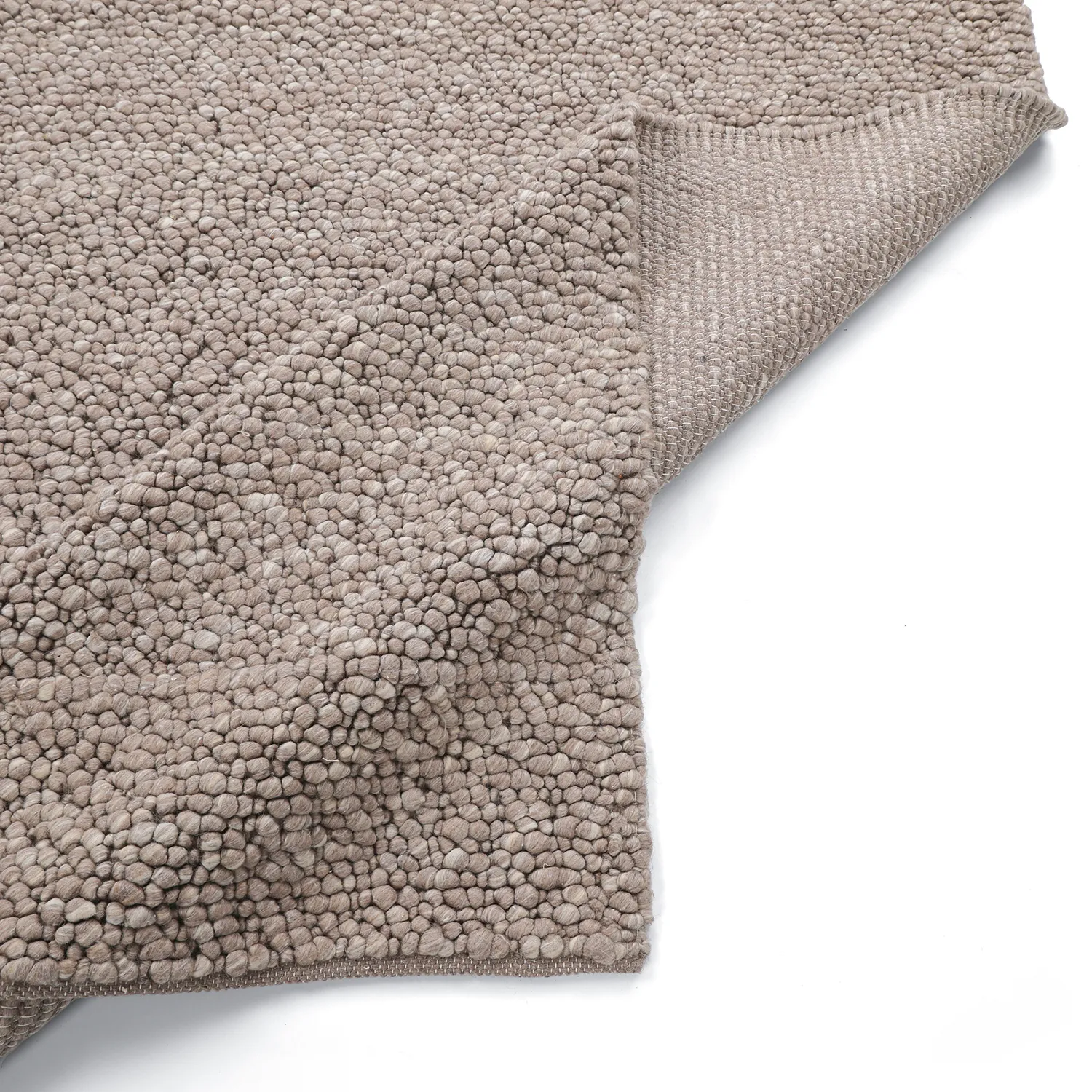 Ullmatta - Sala Irregular Wool Bubble (taupe/vitmelerad)
