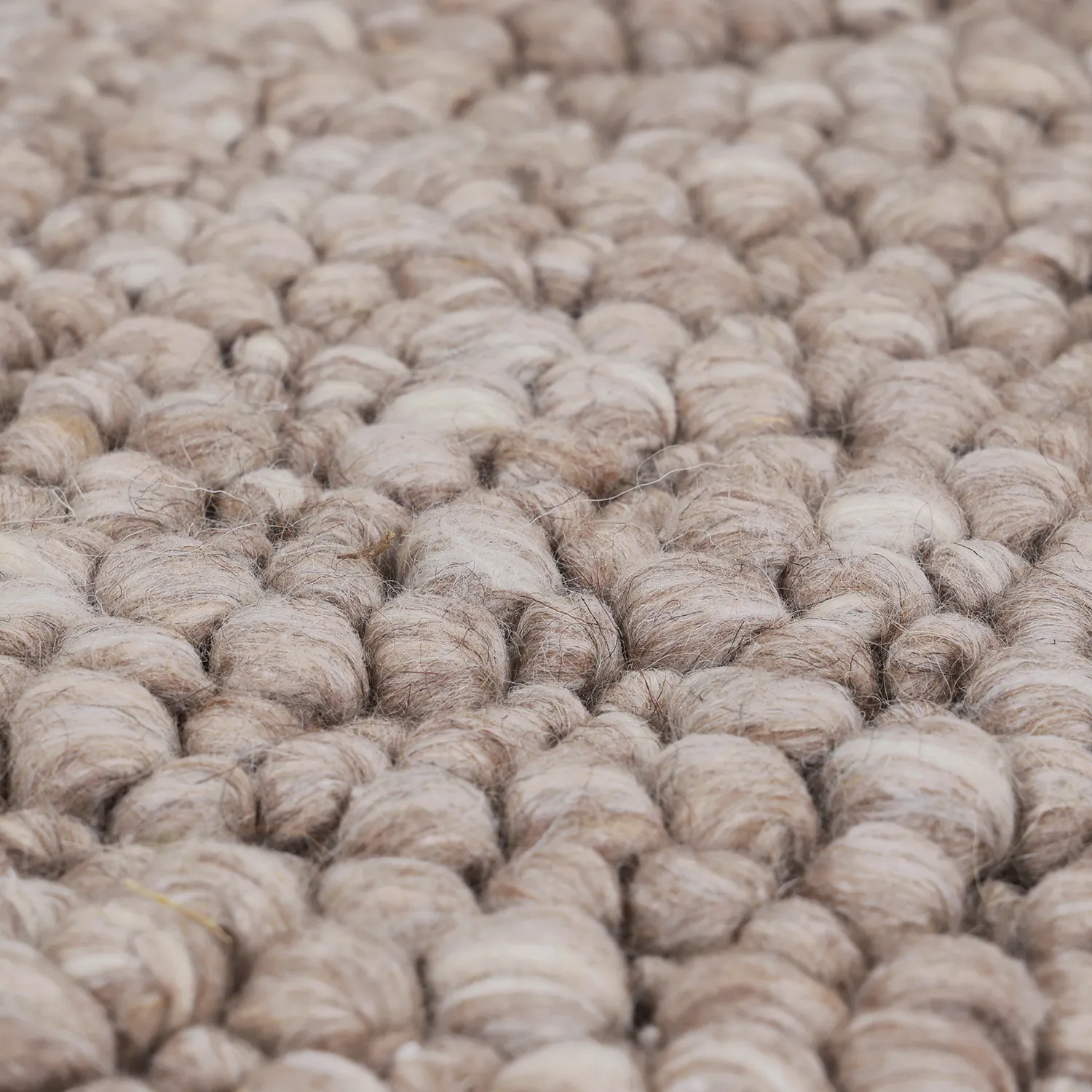 Ullmatta - Sala Irregular Wool Bubble (taupe/vitmelerad)