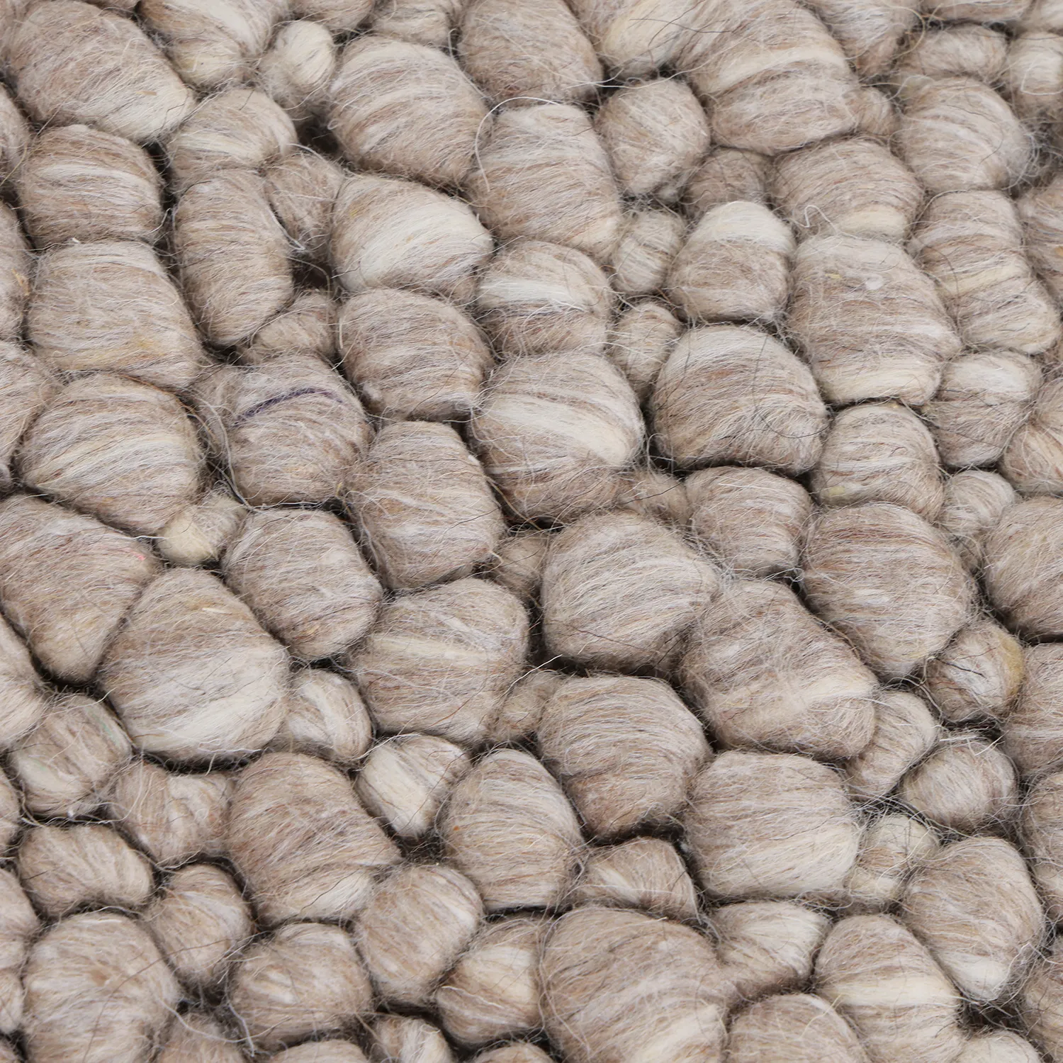 Ullmatta - Sala Irregular Wool Bubble (taupe/vitmelerad)