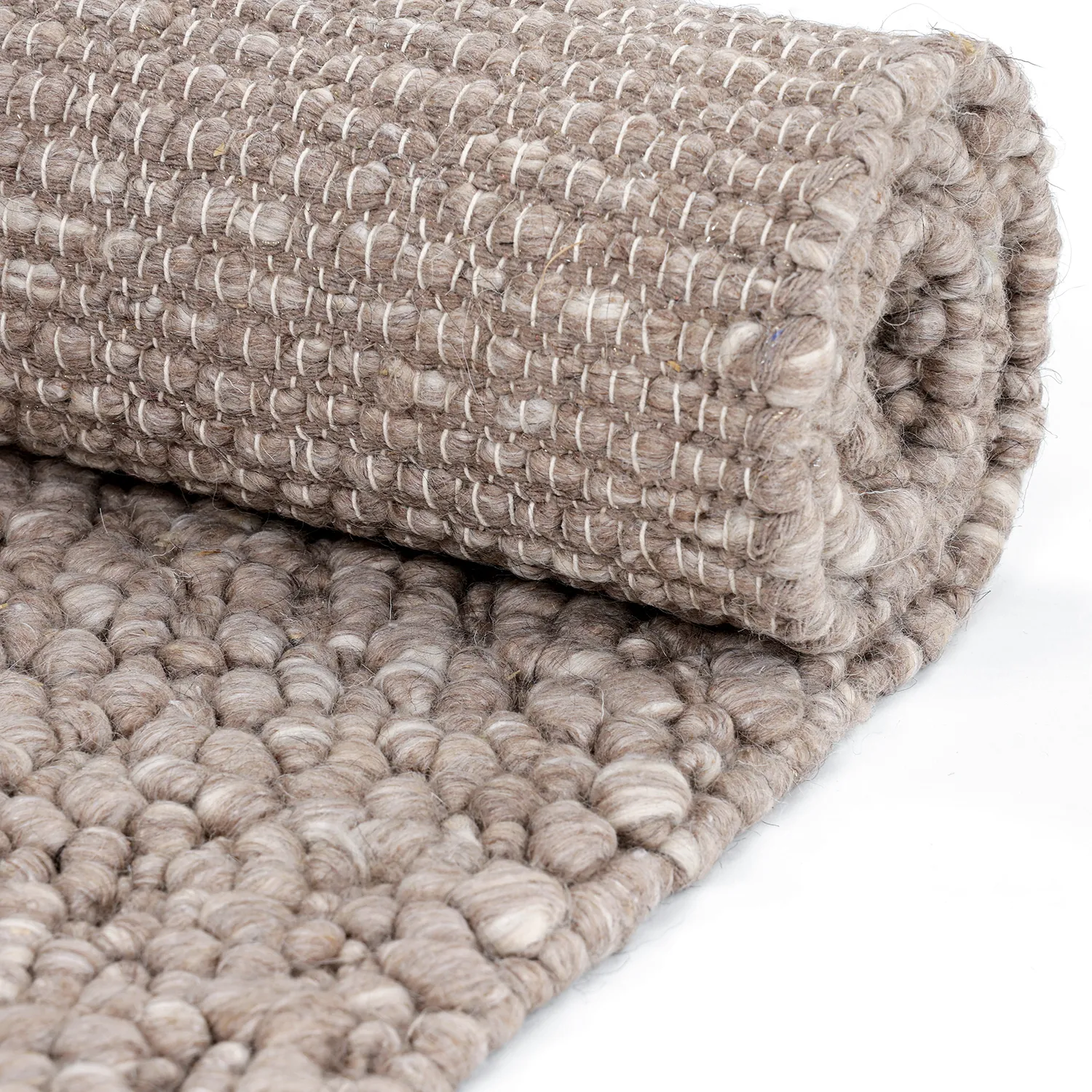 Ullmatta - Sala Irregular Wool Bubble (taupe/vitmelerad)