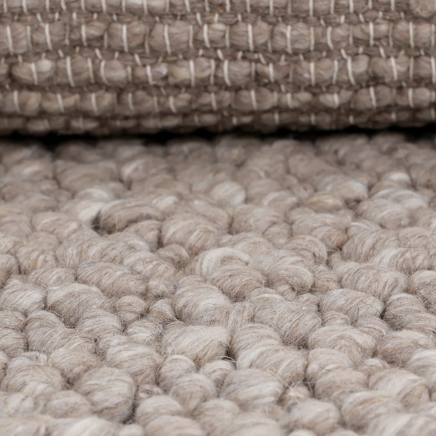 Ullmatta - Sala Irregular Wool Bubble (taupe/vitmelerad)