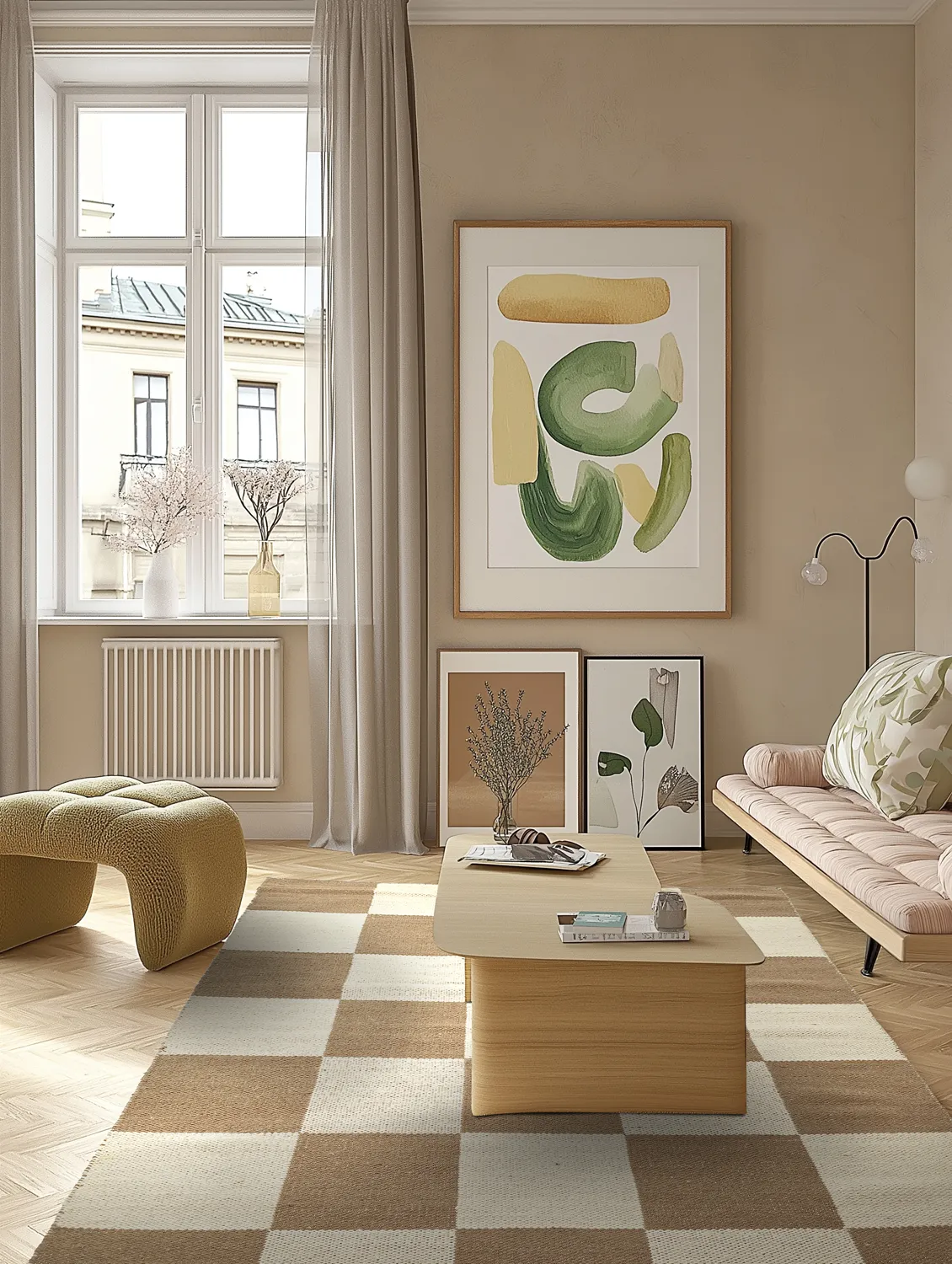 Ullmatta - Scacco (brun/beige)