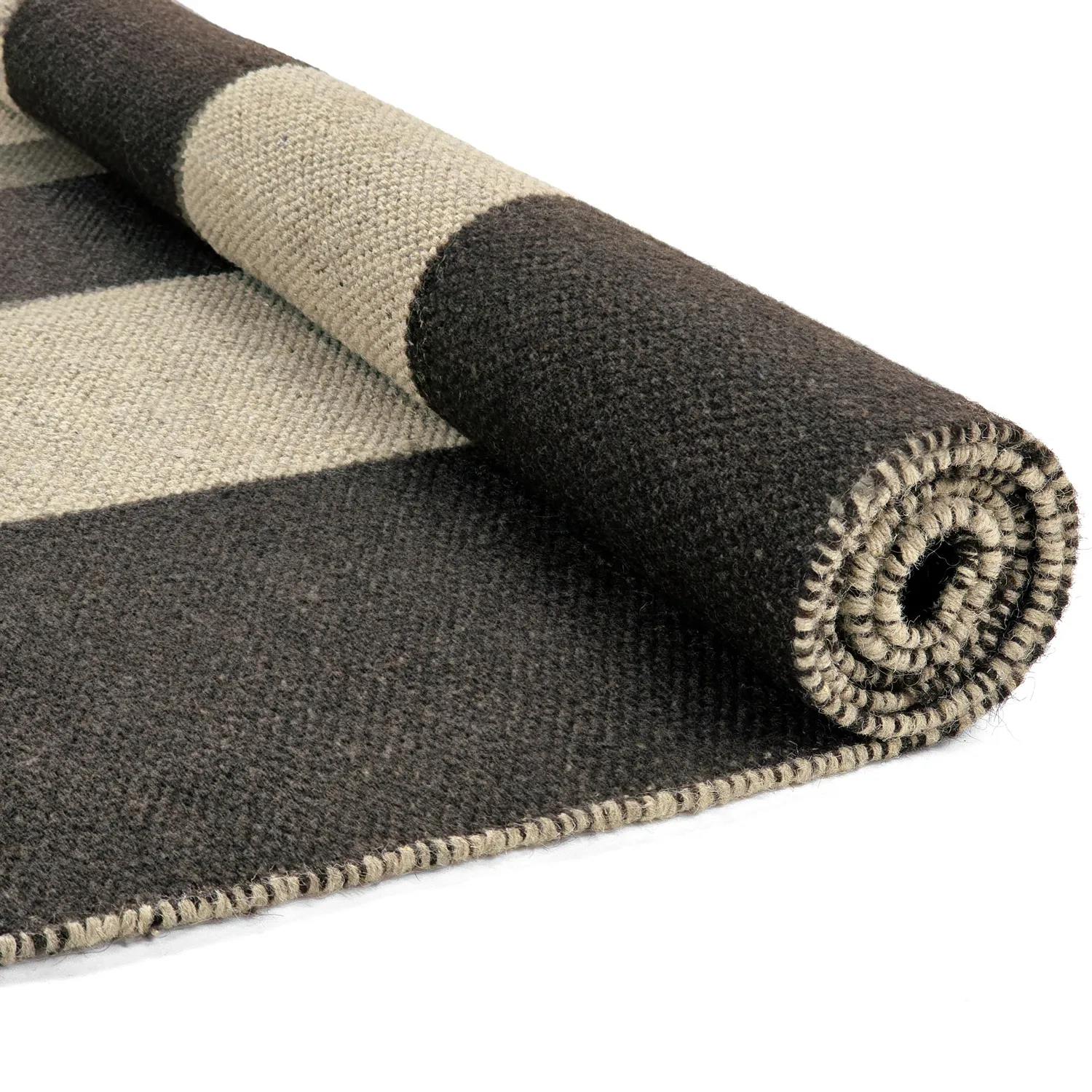 Ullmatta - Scacco (svart/beige)