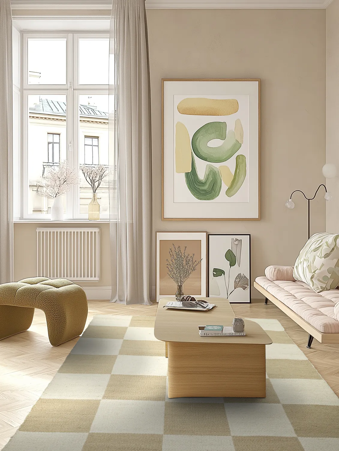 Ullmatta - Scacco (vit/beige)