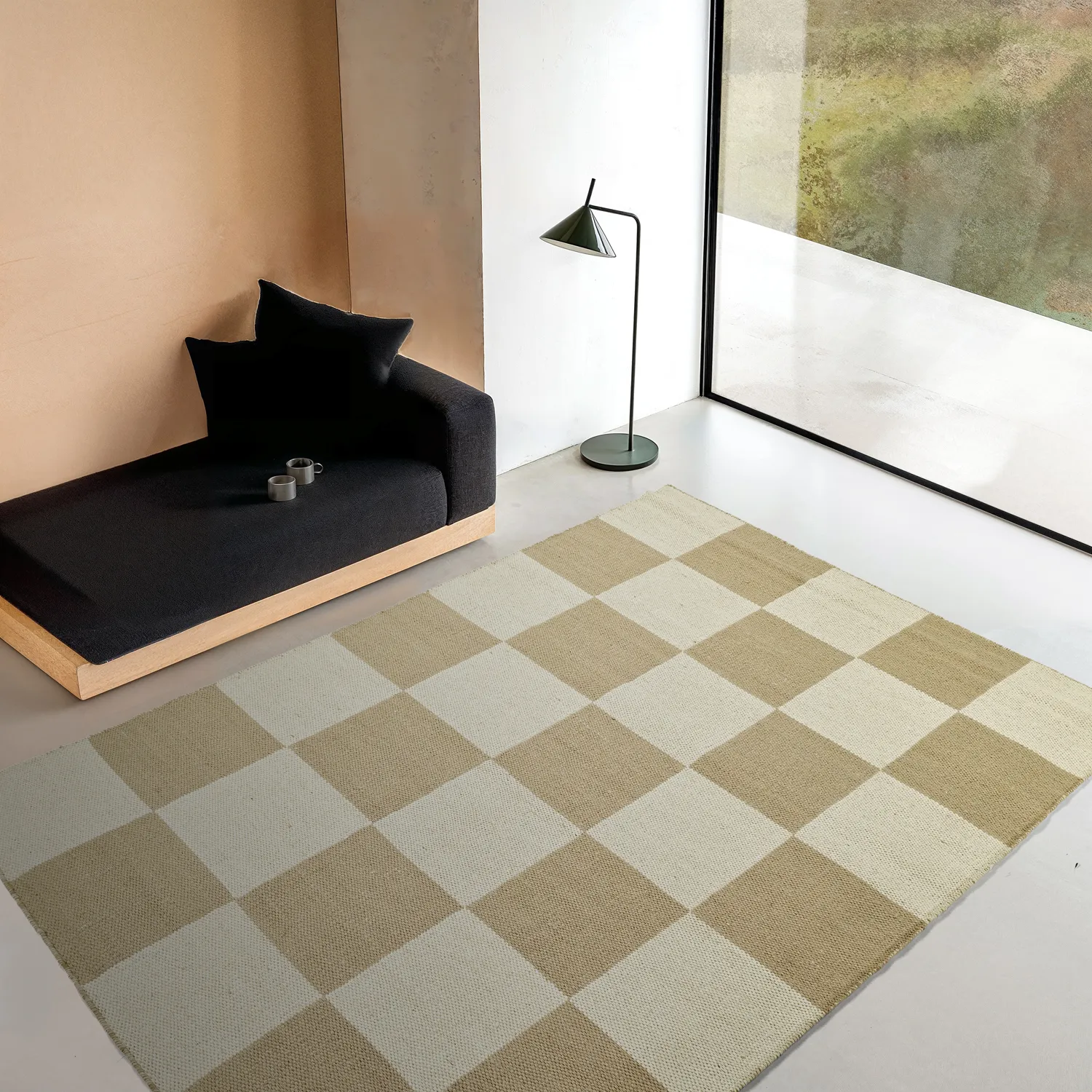 Ullmatta - Scacco (vit/beige)