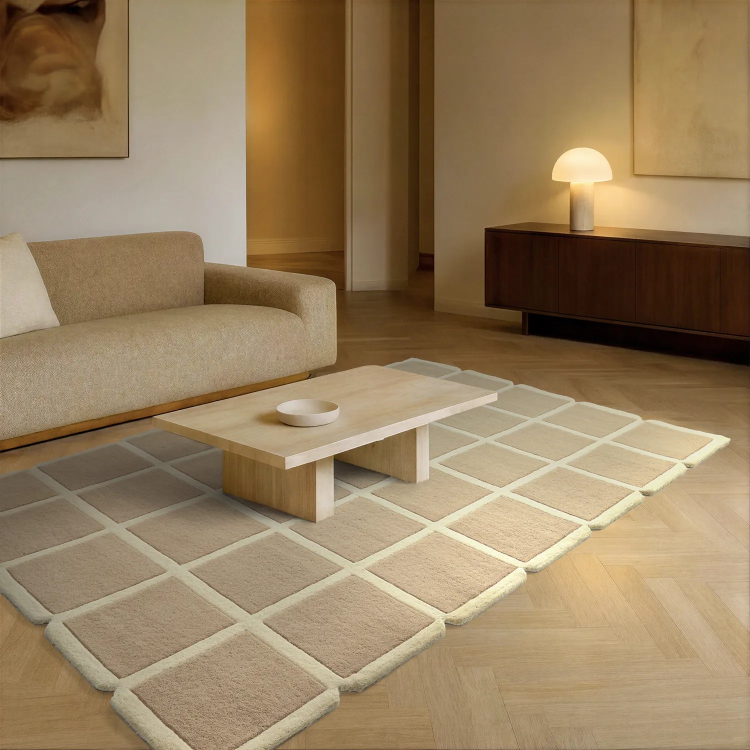 Ullmatta - Syl Hand Tufted Wool Premium (beige/creme)