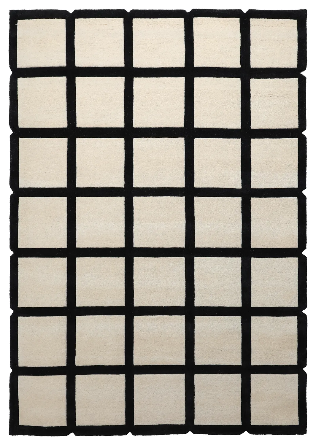 Ullmatta - Syl Hand Tufted Wool Premium (svart/vit)