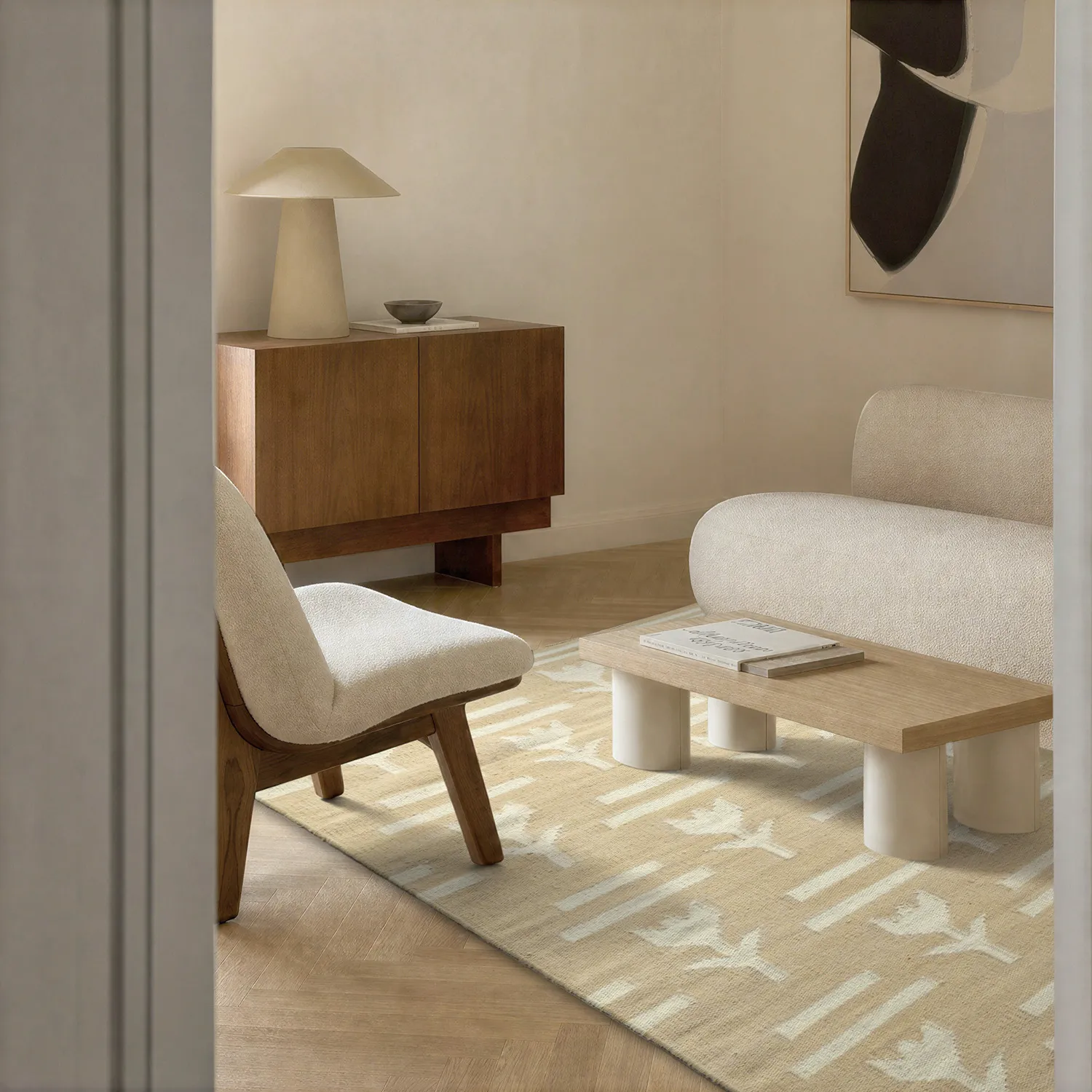 Ullmatta - Tomar (beige/creme)