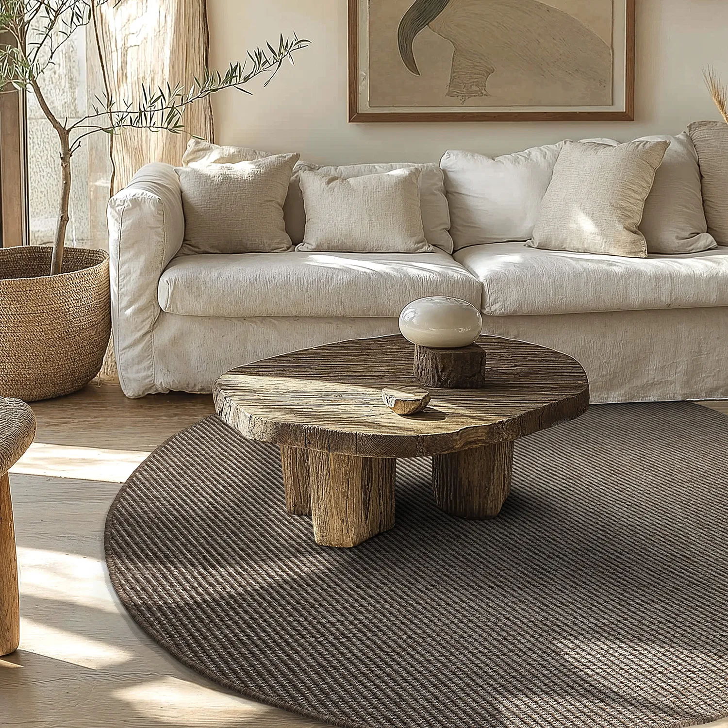 Rund matta - Indoor/Outdoor Bennett (beige)