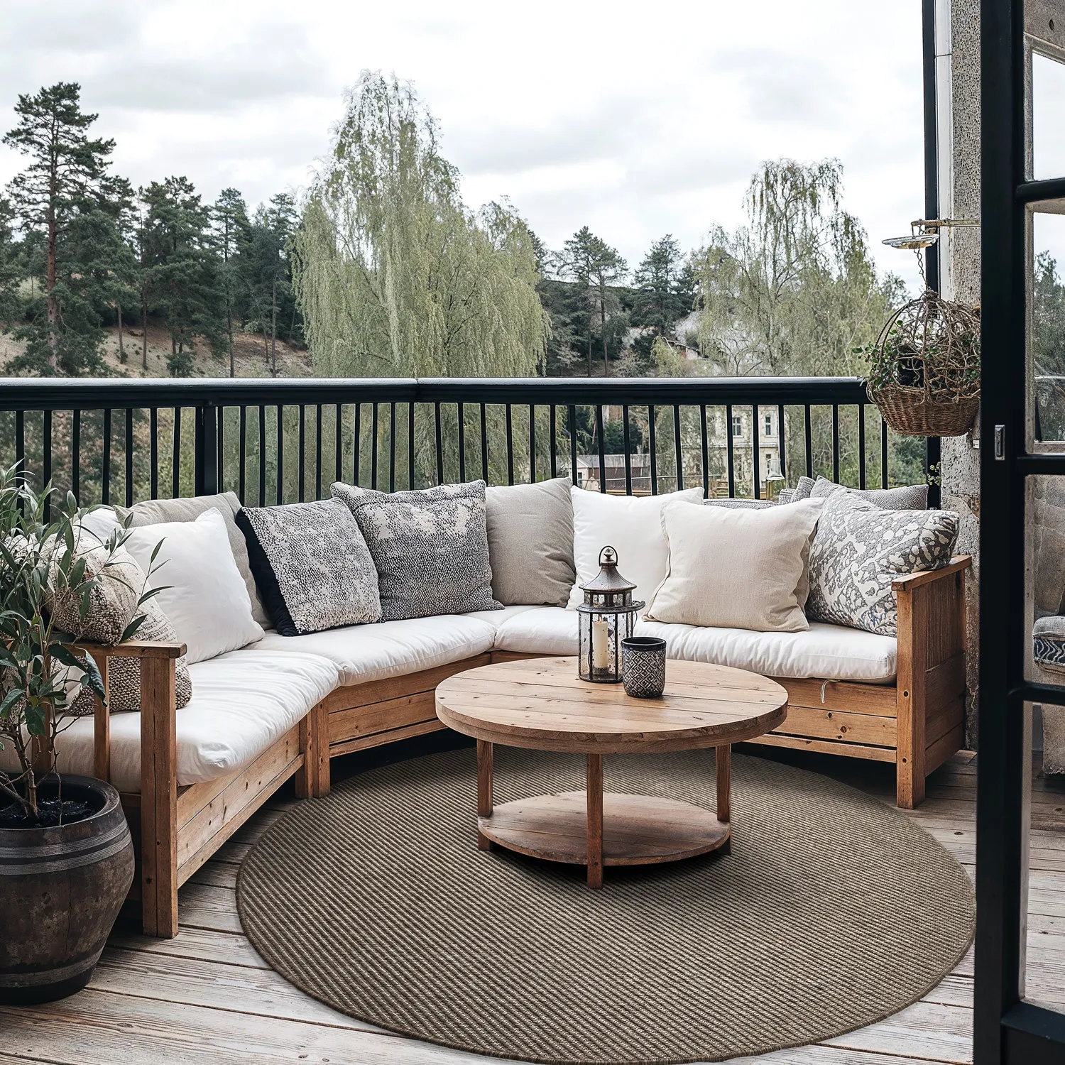 Rund matta - Indoor/Outdoor Bennett (beige)