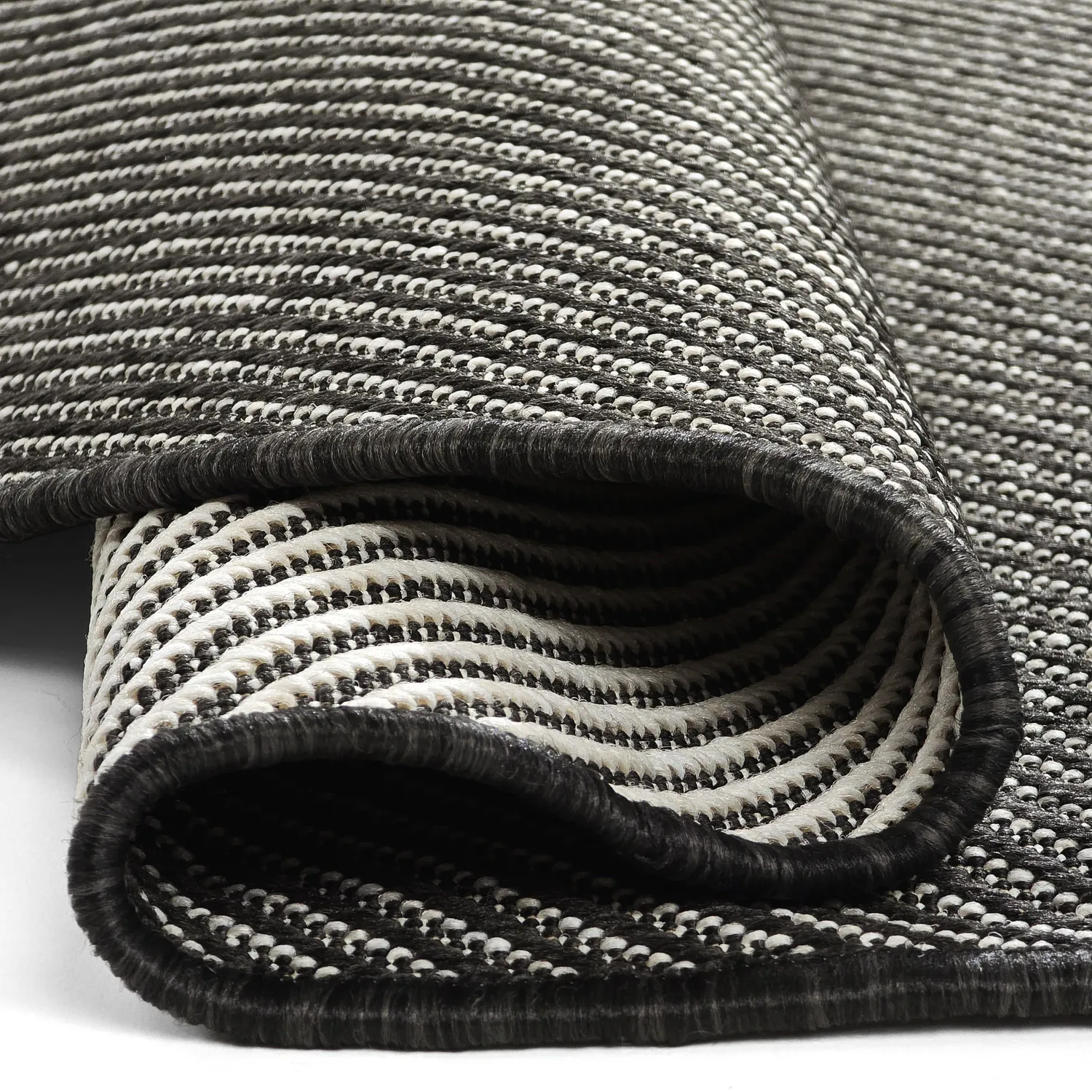 Rund matta - Indoor/Outdoor Bennett (svart)