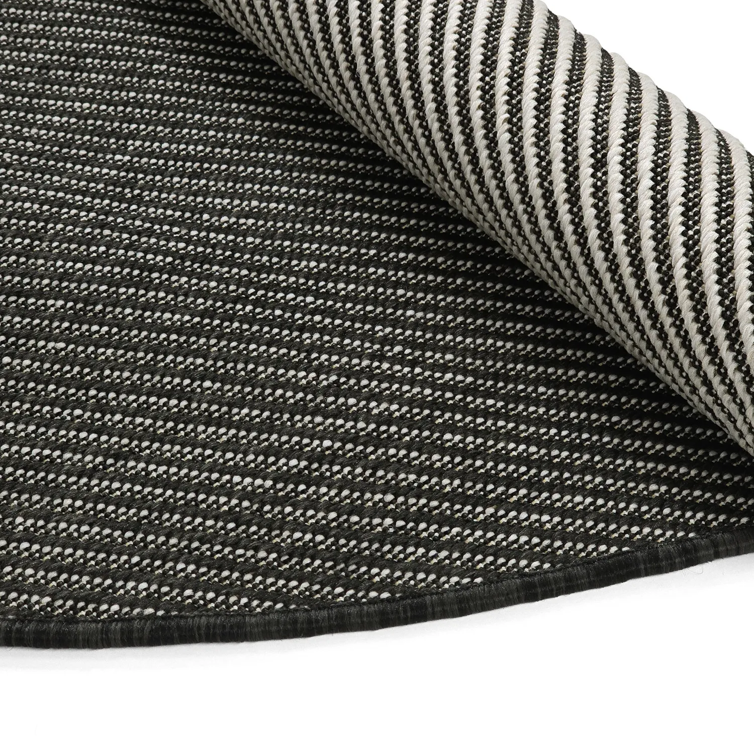 Rund matta - Indoor/Outdoor Bennett (svart)