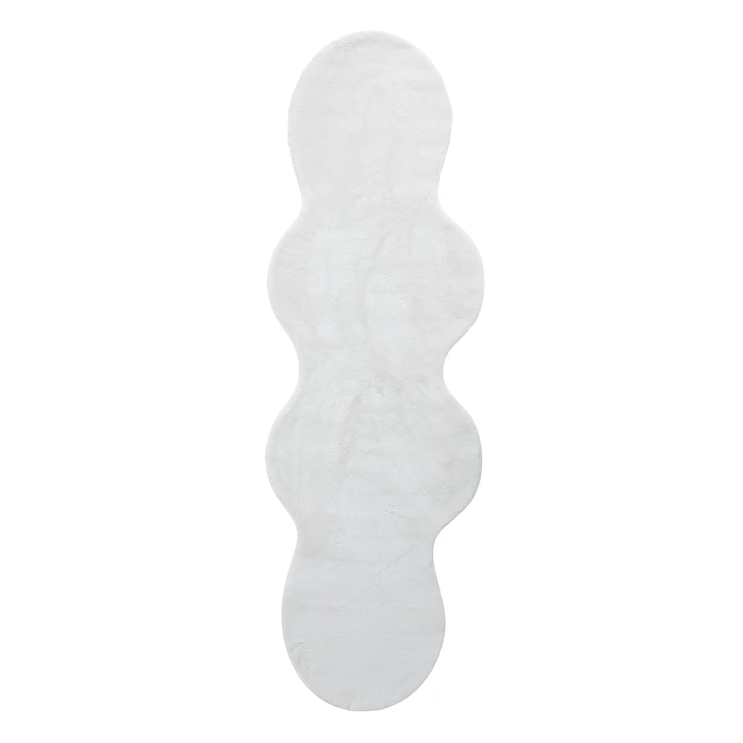 Vågig Gångmatta - Aranga Super Soft Fur (vit)