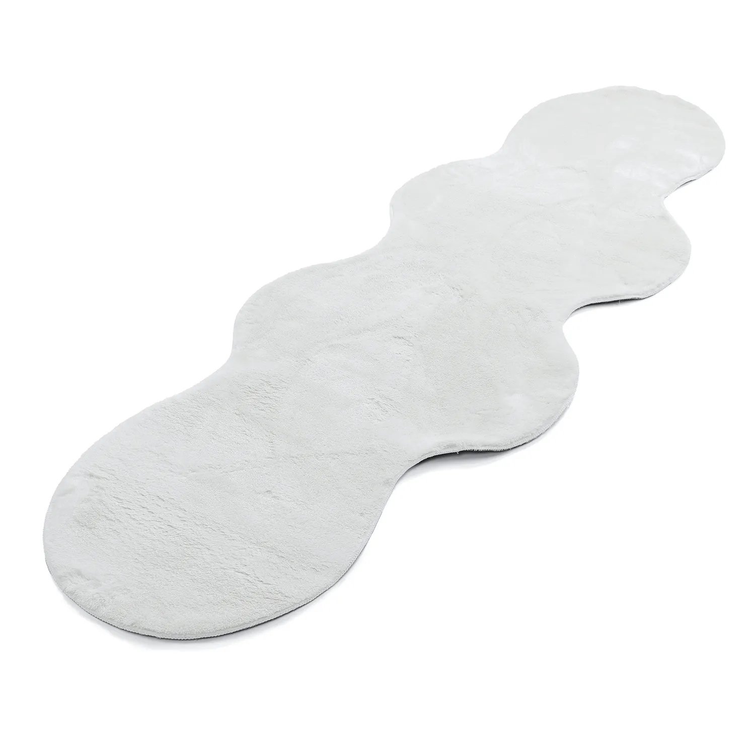Vågig Gångmatta - Aranga Super Soft Fur (vit)
