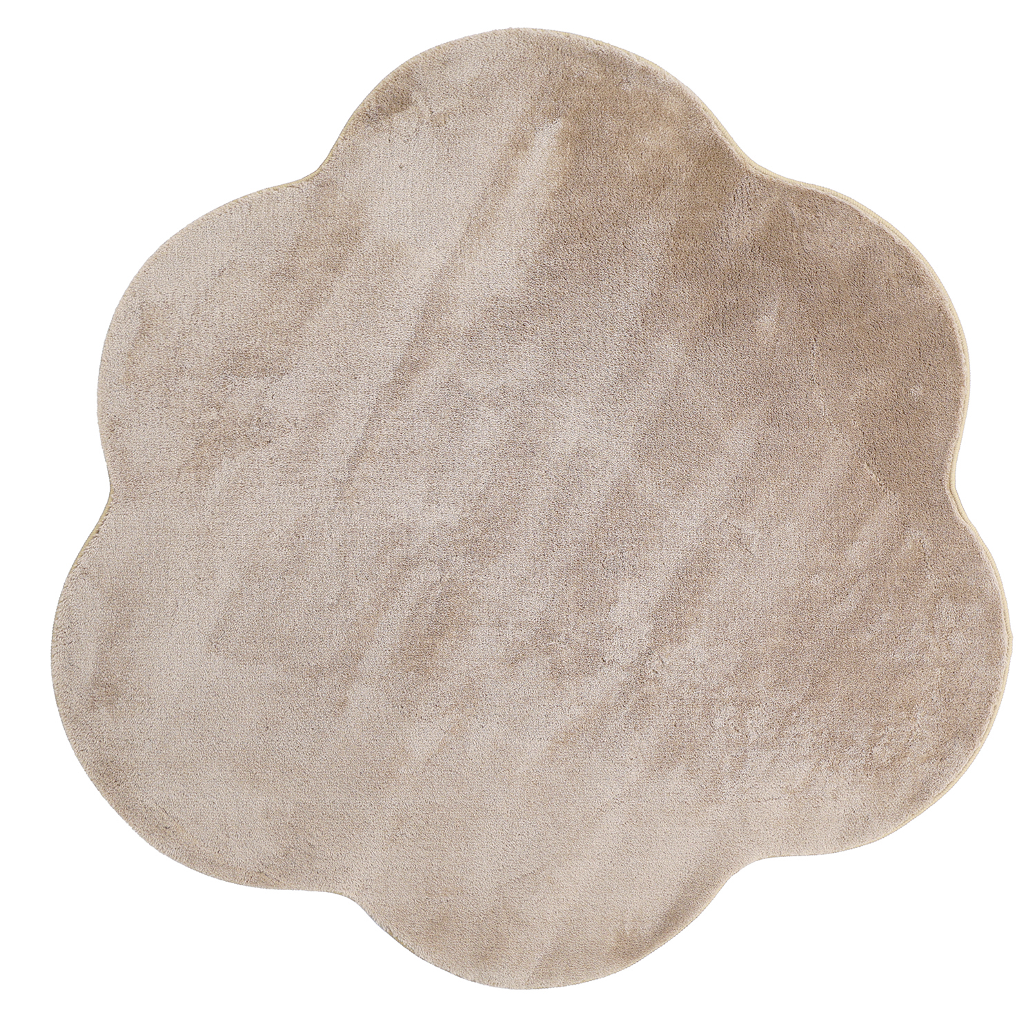 Vågig Rund Matta - Aranga Super Soft Fur (brun) (Storlek: Ø 200 cm)