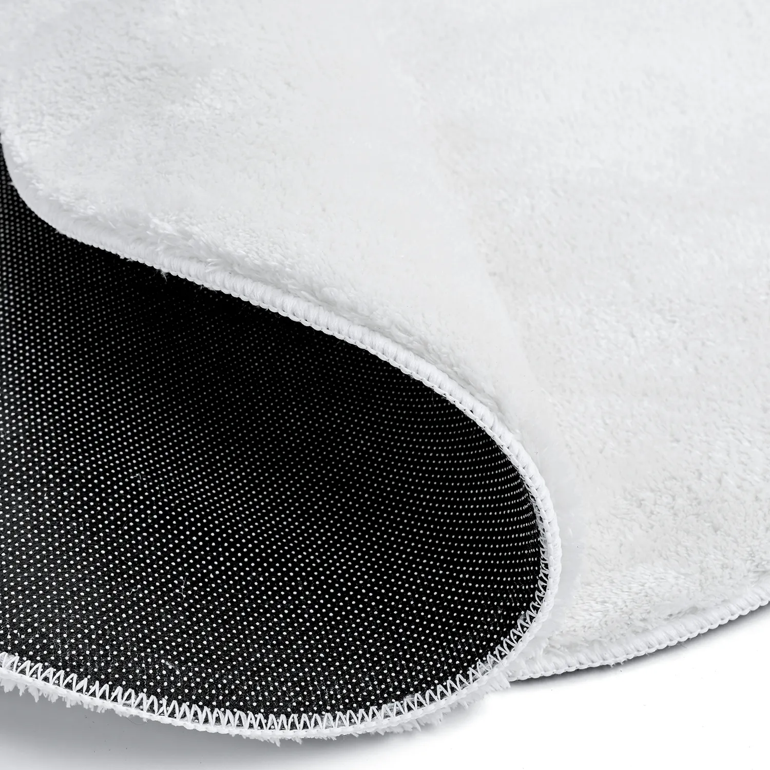 Vågig Rund Matta - Aranga Super Soft Fur (vit)
