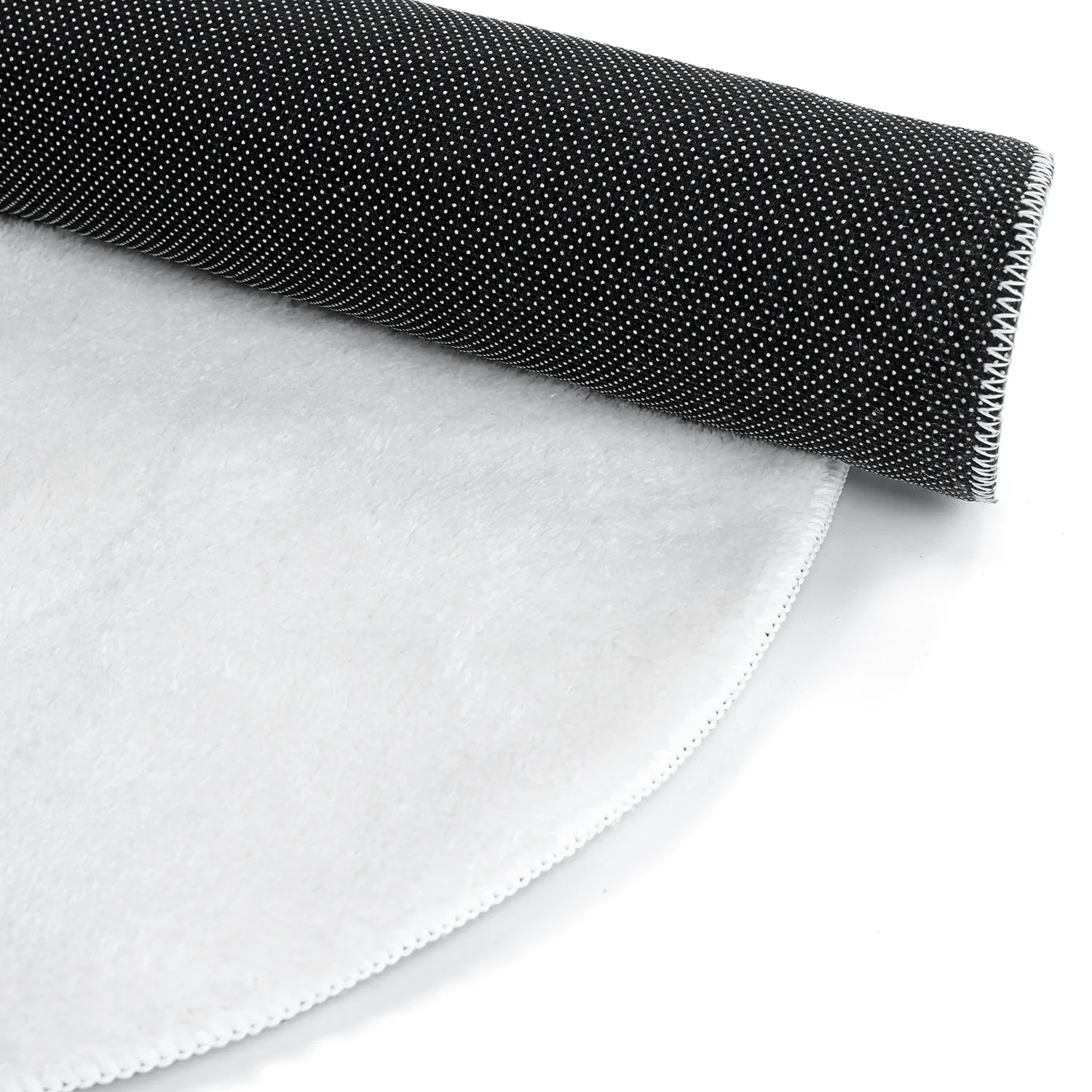 Vågig Rund Matta - Aranga Super Soft Fur (vit)