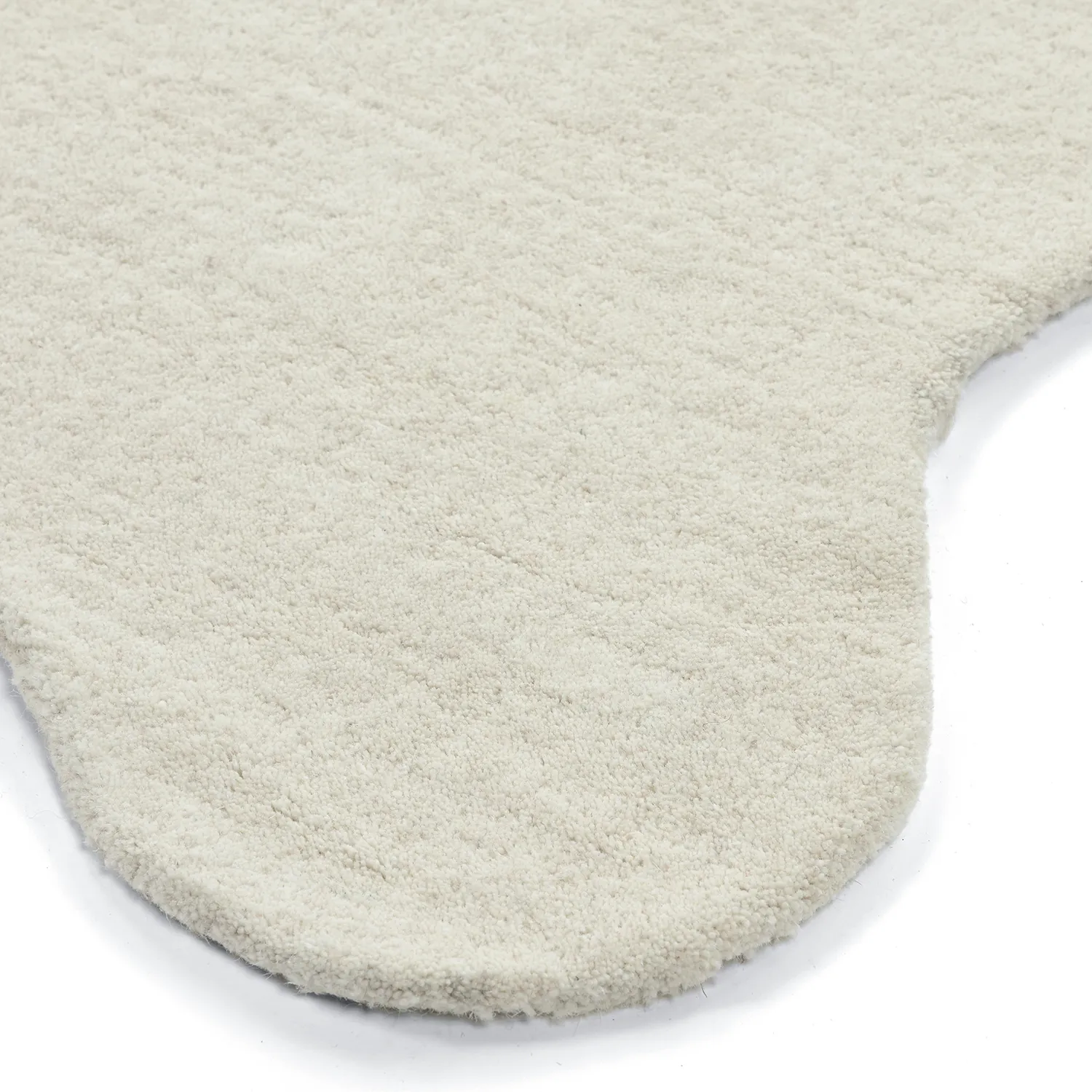 Vågig Ullmatta - Diu Hand Tufted Wool Premium (vit)