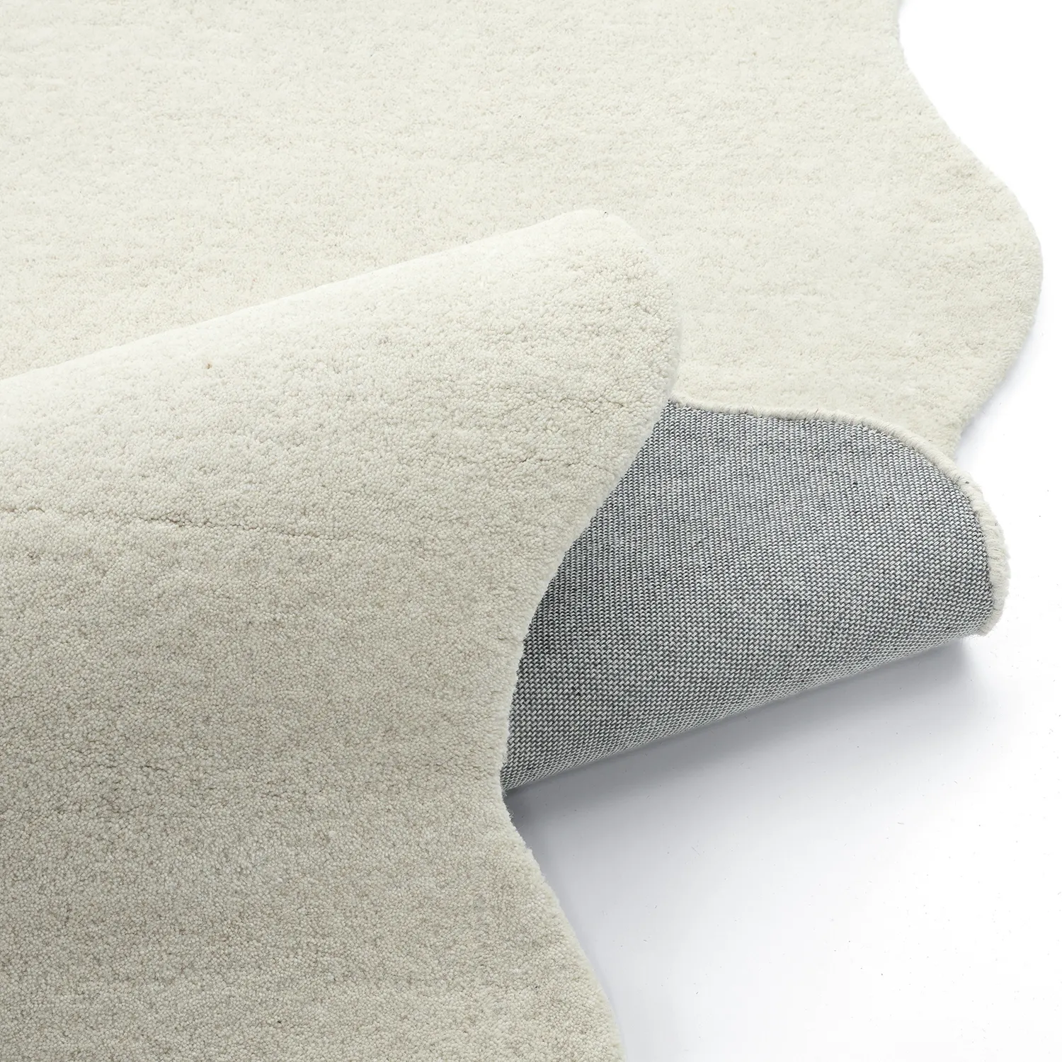 Vågig Ullmatta - Diu Hand Tufted Wool Premium (vit)