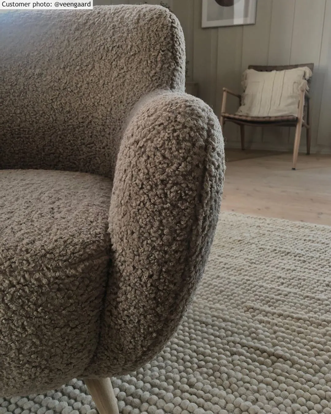 Rund matta - Avafors Wool Bubble (beige)