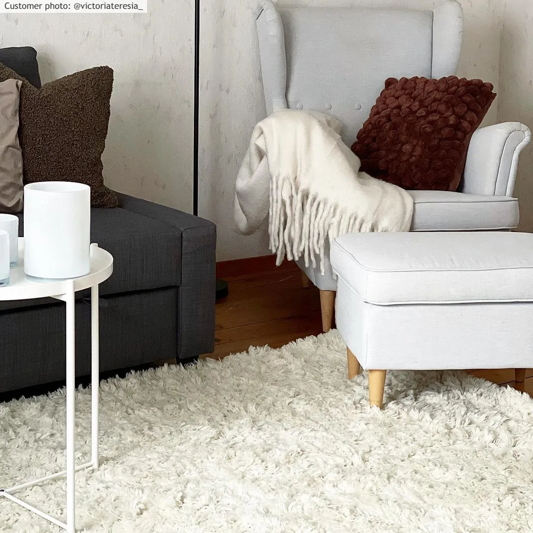 Ullmatta - Aliste Wool Shaggy (snow white)