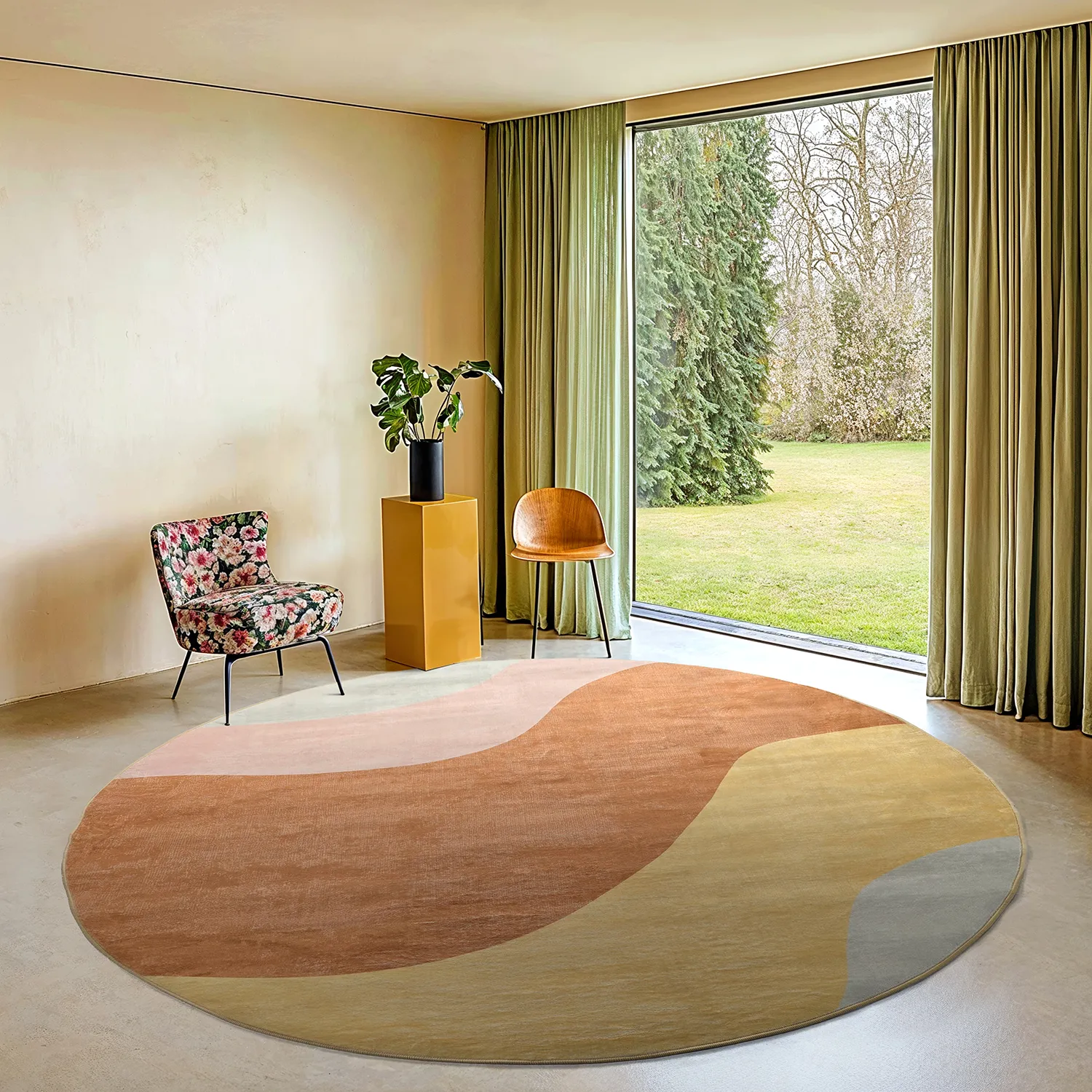 Rund matta - Barcelona (champagne)
