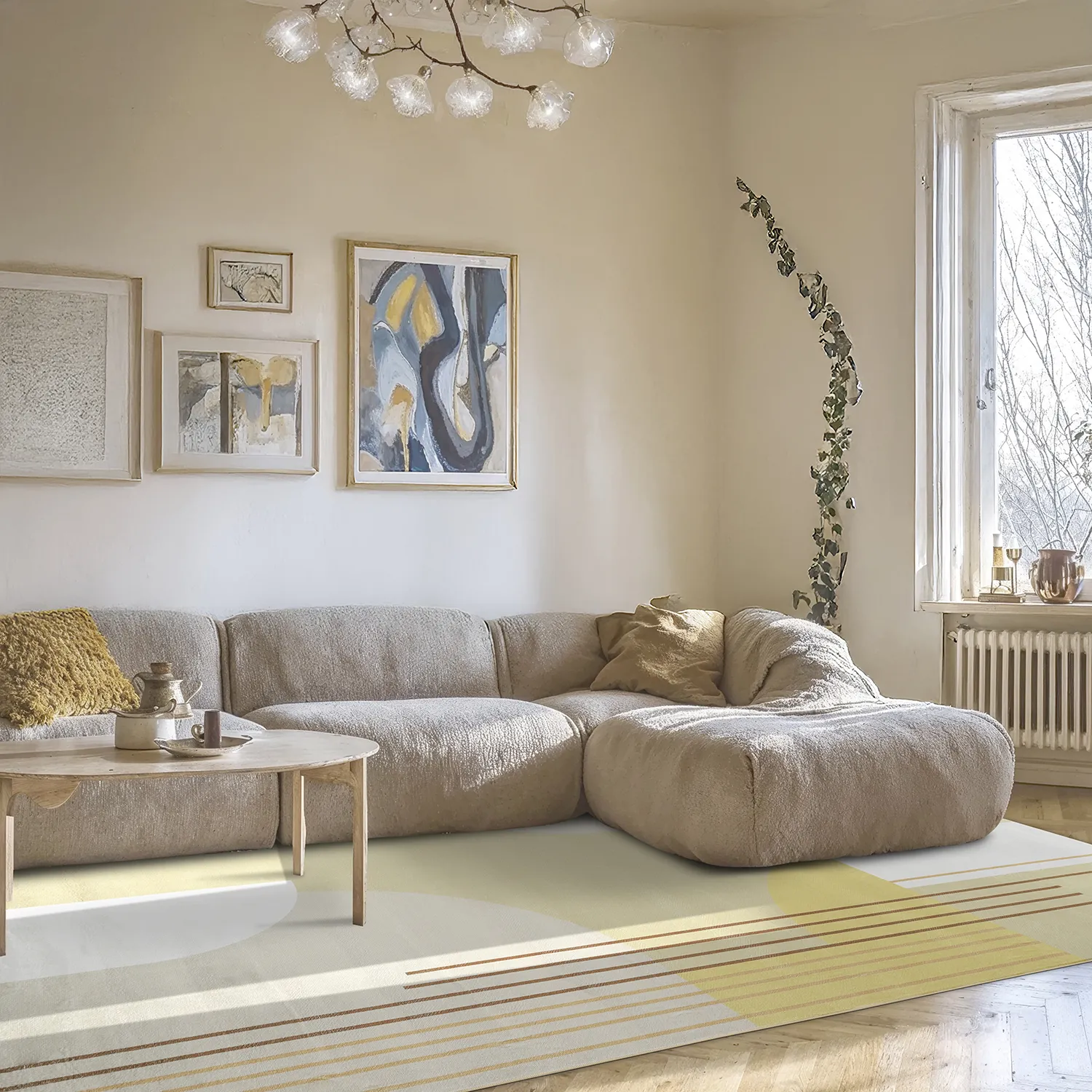 Wiltonmatta - Delft (beige/multi)