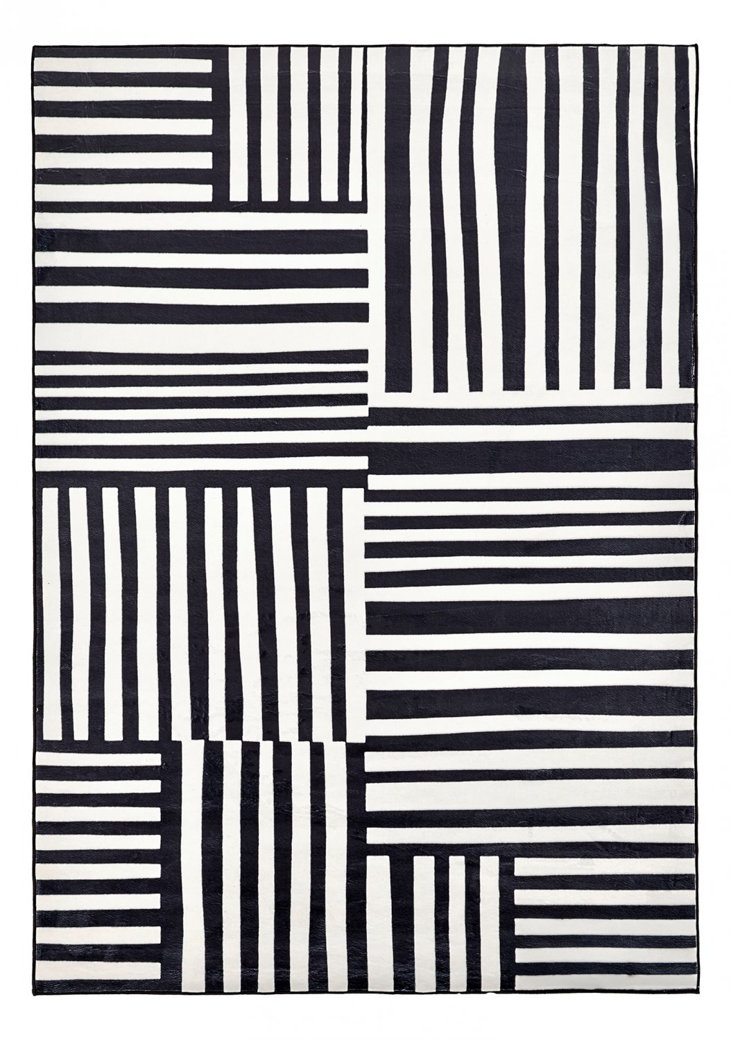 Wiltonmatta - Joma (svart/vit) (Storlek: 200 x 280 cm)